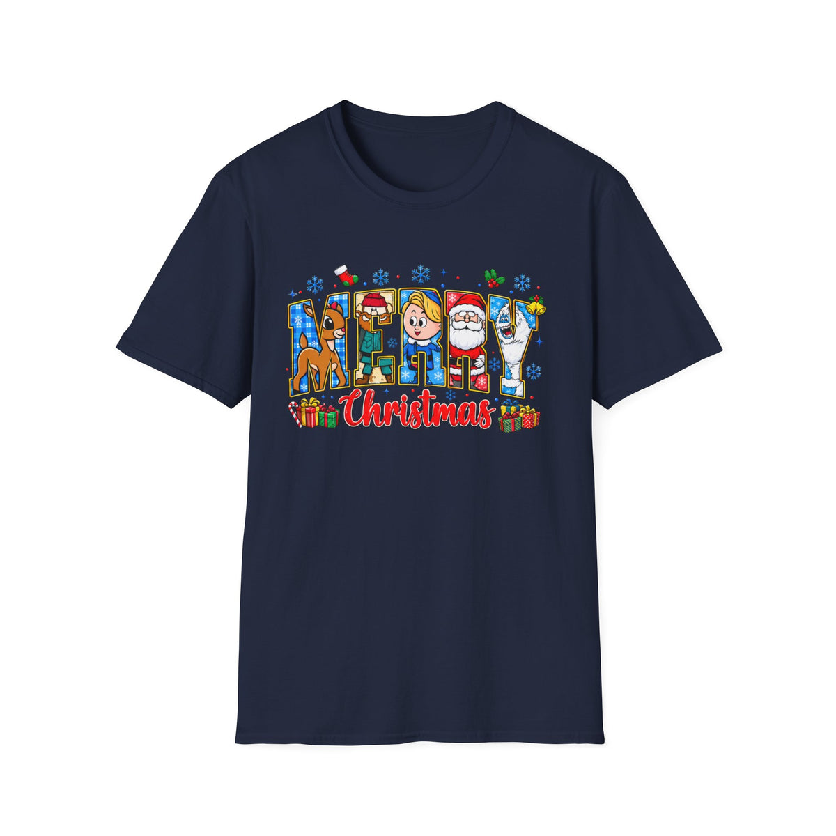 Merry Christmas Character Festive Holiday T-Shirt