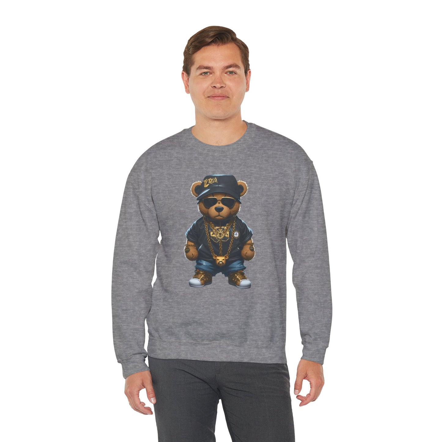 Blinged-Out Bear Graphic Sweatshirt