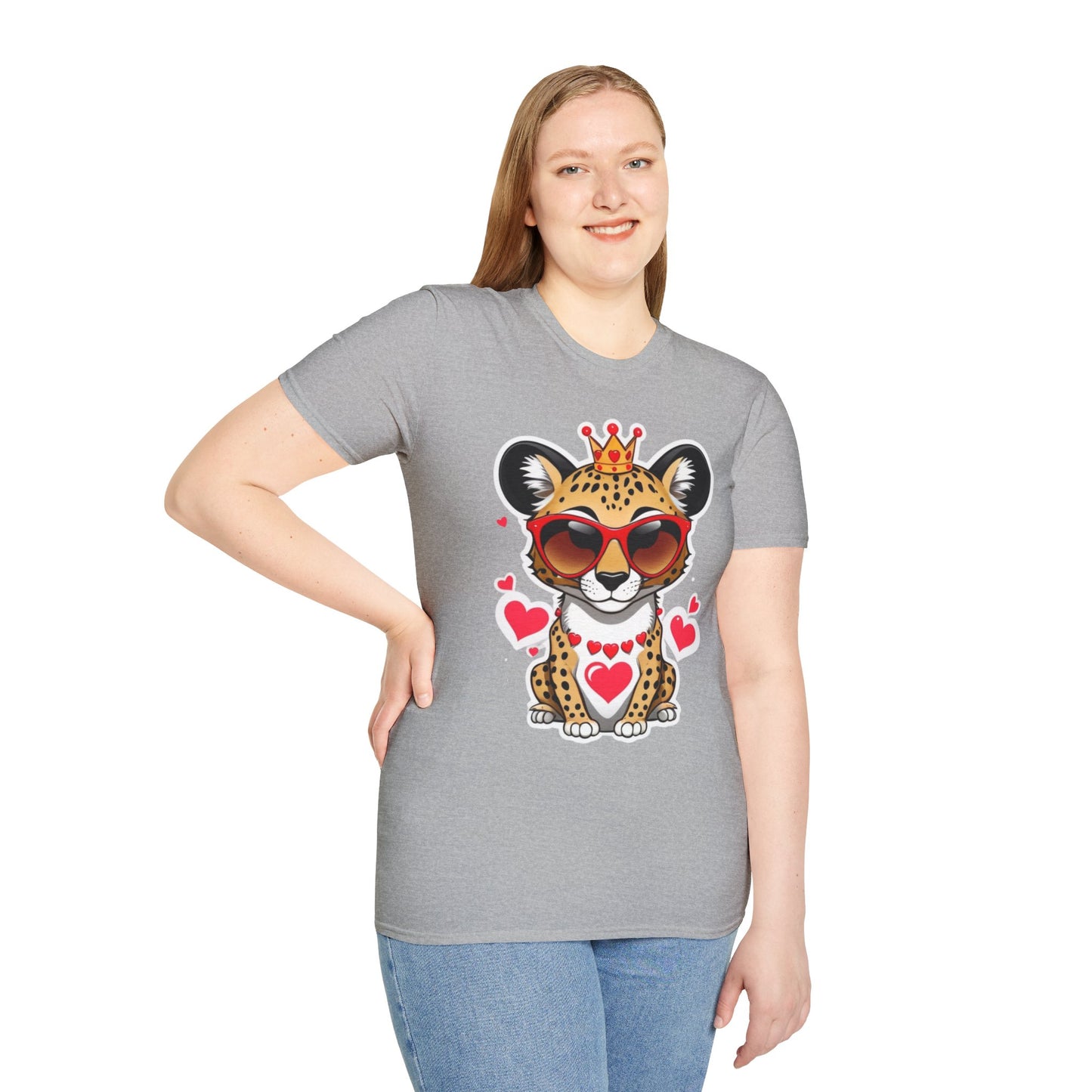 Stylin' Cheetah Sunglasses & Heart Vibes Tee