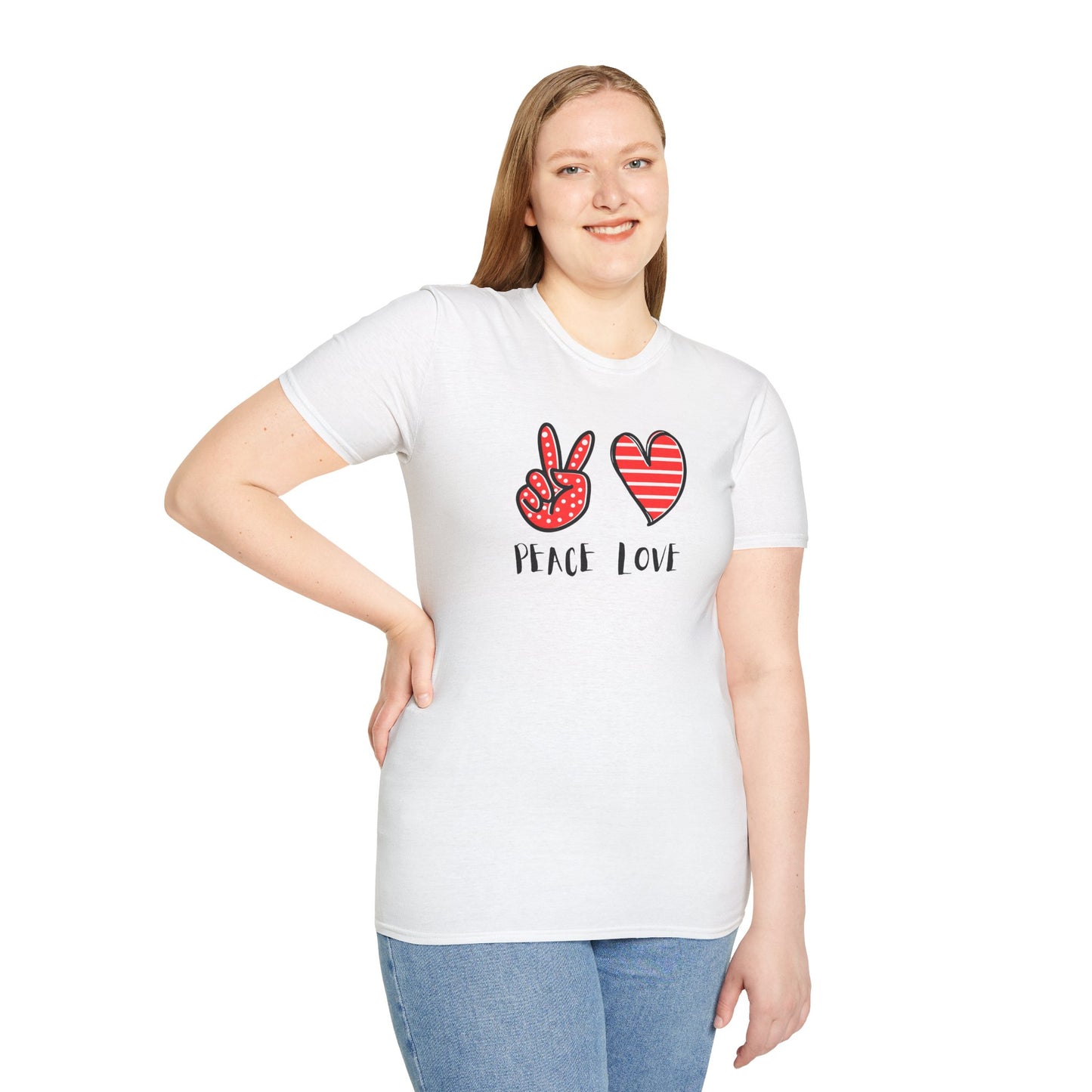 Peace and Love Graphic Unisex T-Shirt