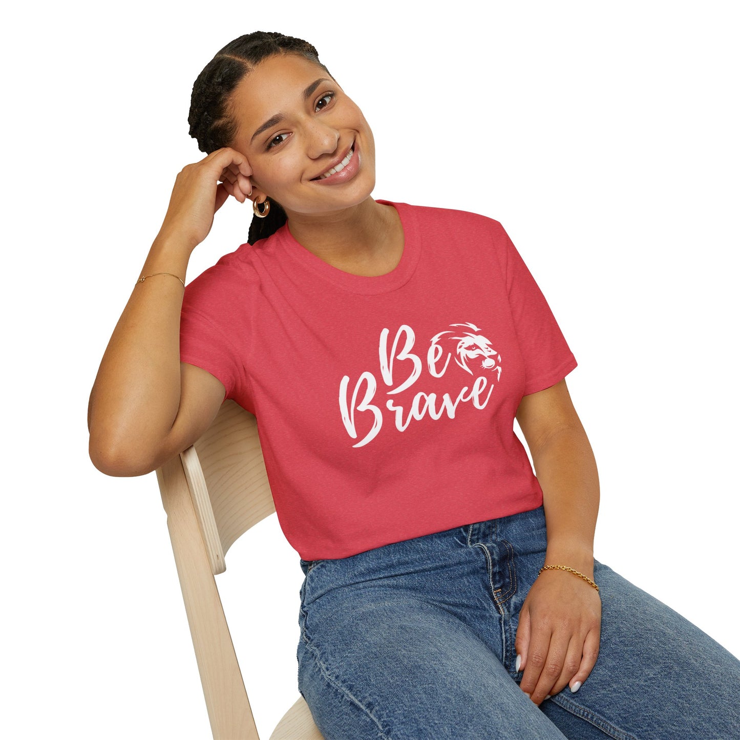 Be Brave Lion Graphic Unisex T-Shirt