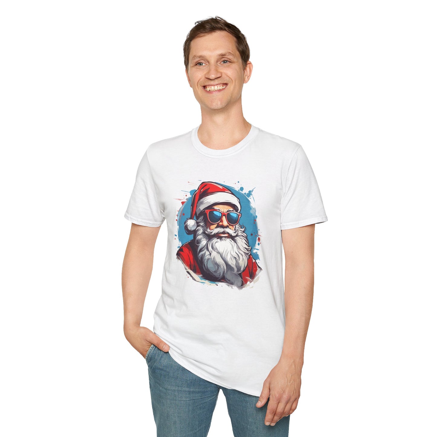 Cool Santa Sunglasses Graphic Unisex Tee