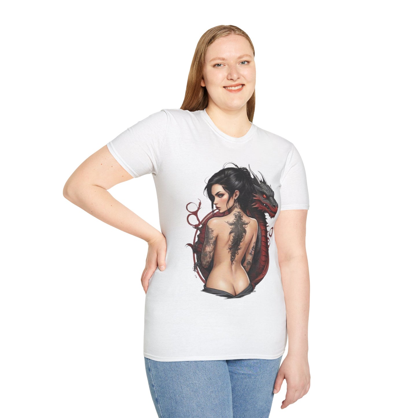 Mythical Bonds Dragon & Woman Unisex Tee