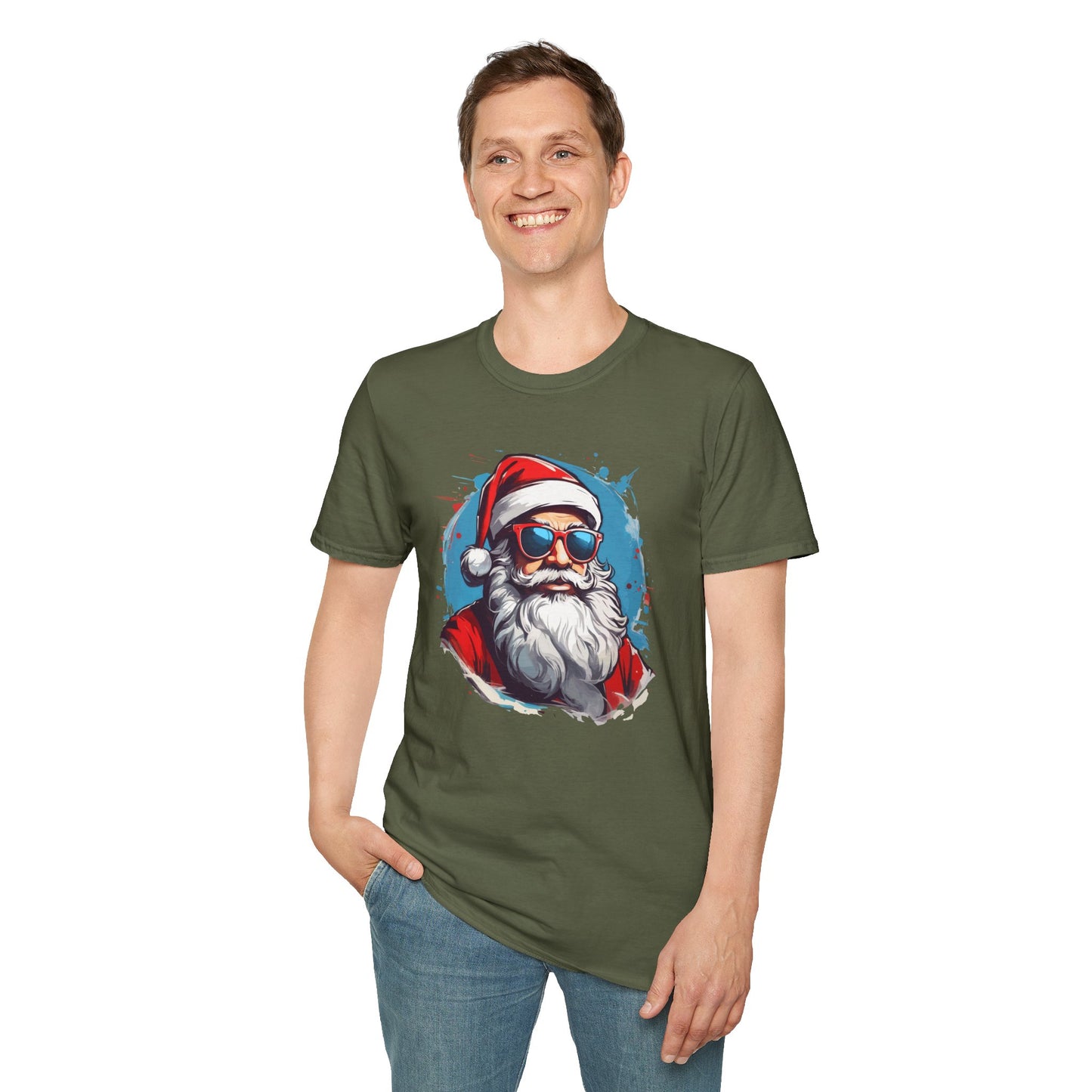 Cool Santa Sunglasses Graphic Unisex Tee