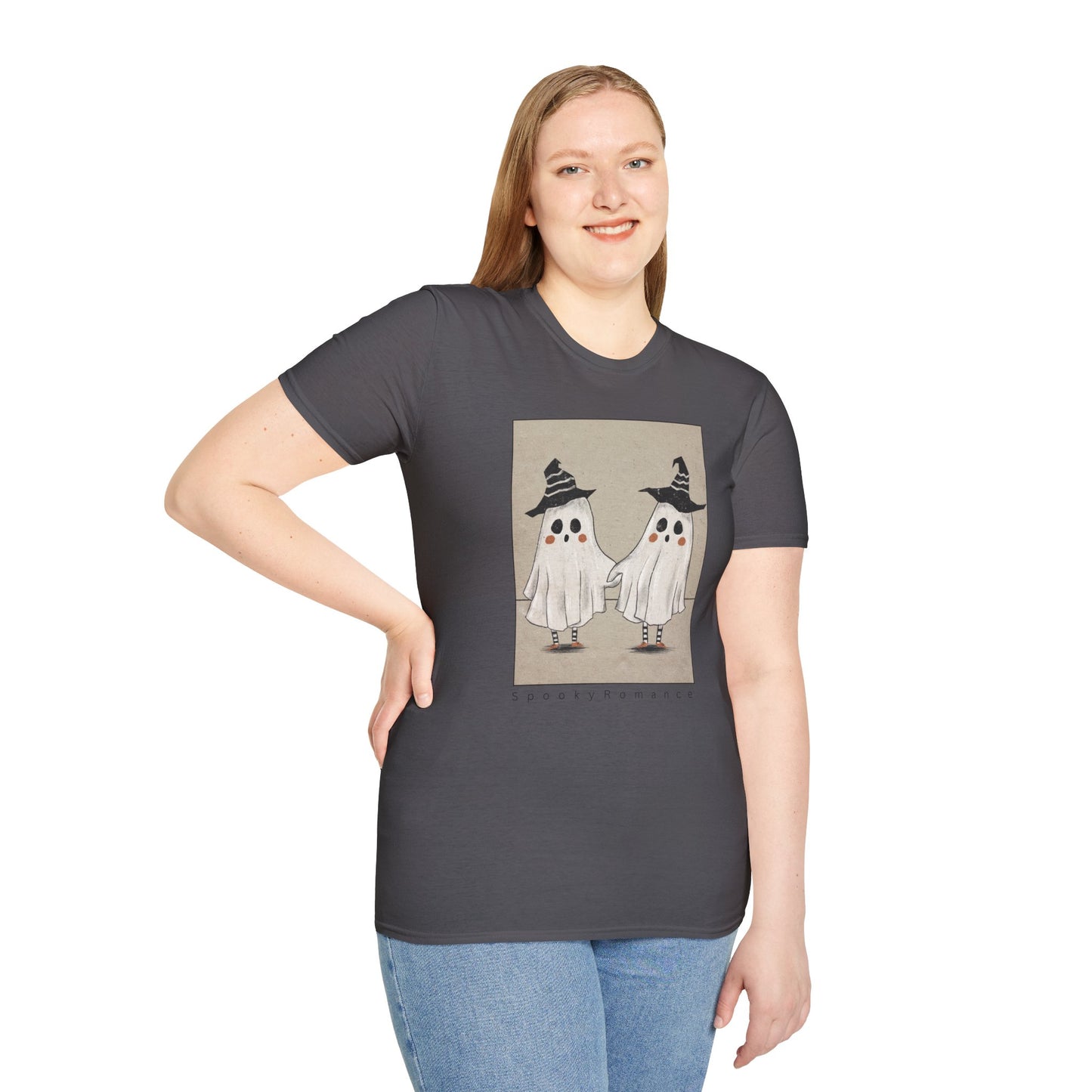 Spooky Romance Ghosts Together Unisex T-Shirt,