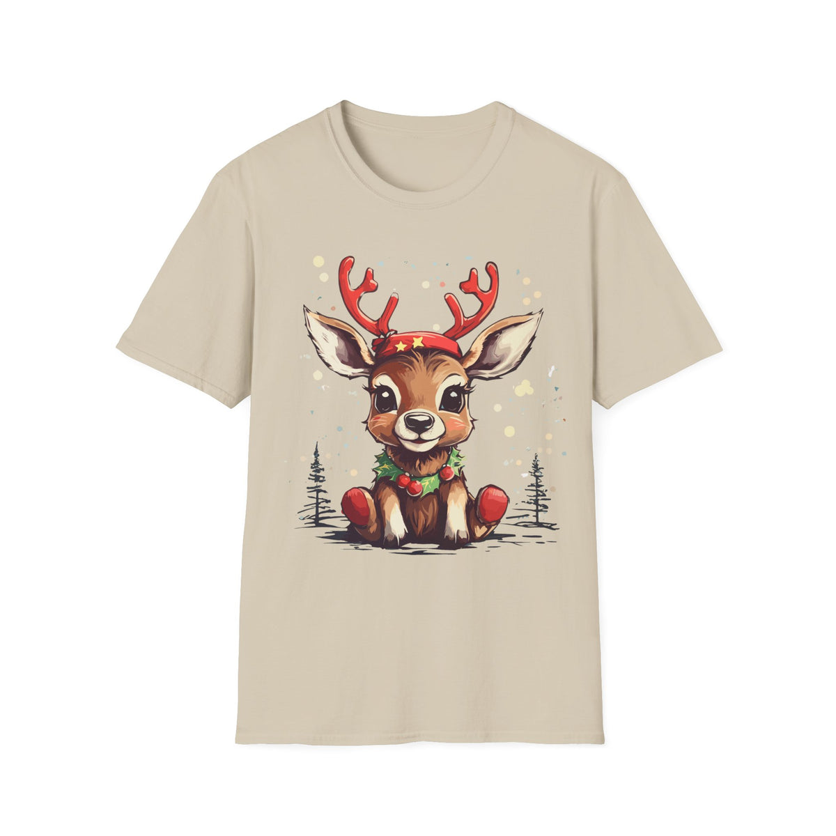 Cute Reindeer T-Shirt — Cute Christmas Deer Graphic Tee