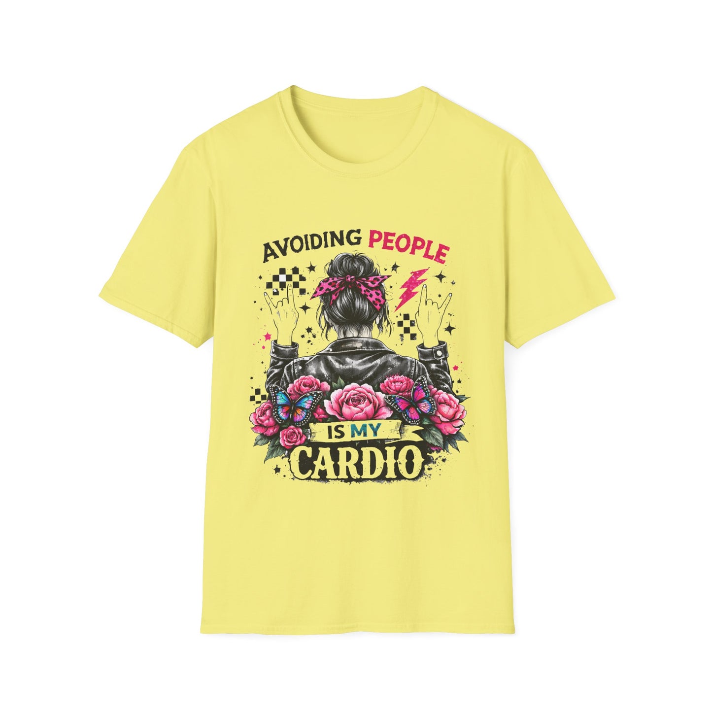 Avoiding People Is My Cardio T-Shirt – Funny Introvert Graphic Tee