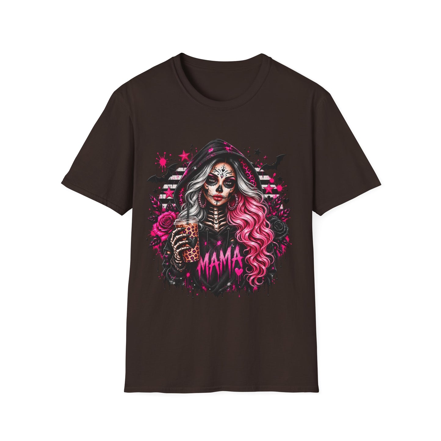 Dia de los Muertos Skull Girl T-Shirt — 'MAMA' Gothic Sugar Skull Tee