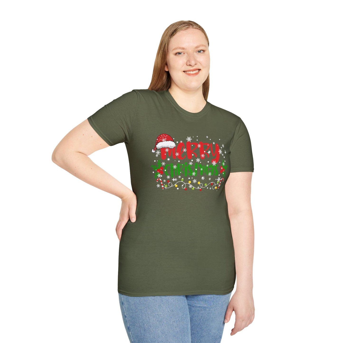 Merry Christmas Lights & Snow Magic  Unisex Tee