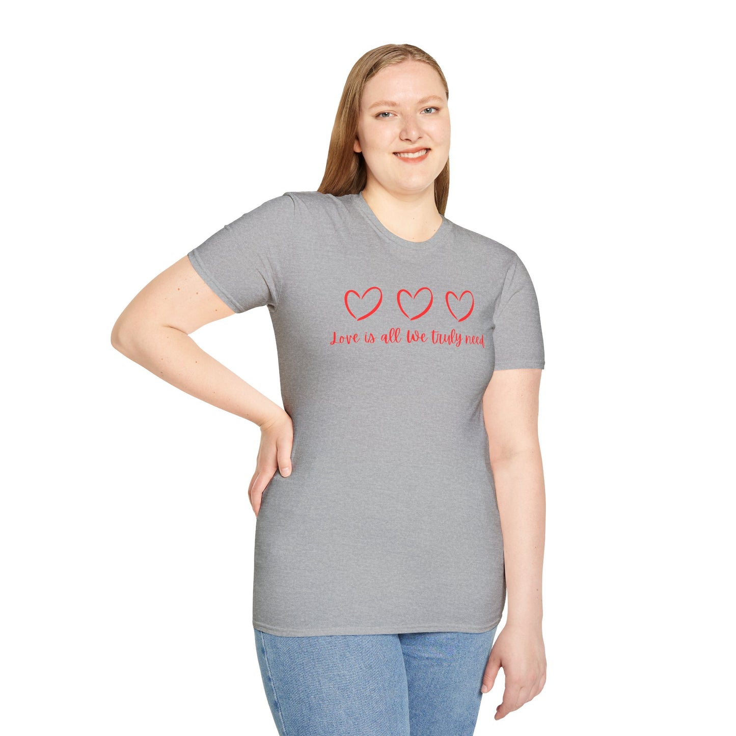 Love is All We Truly Need Heart Graphic Tee