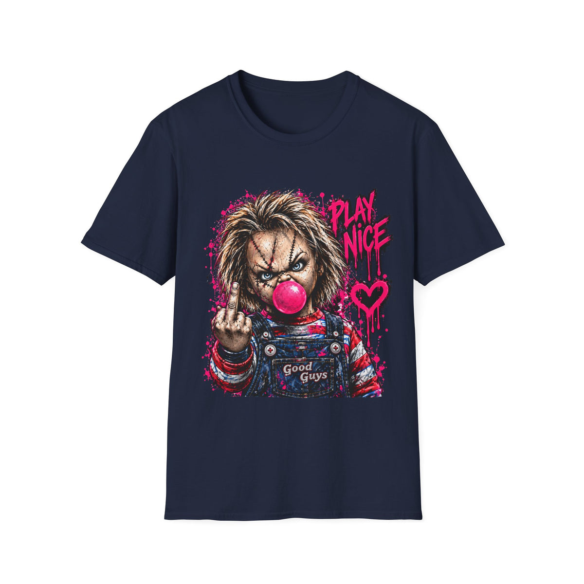 Good Guy  “Play Nice” Horror Graphic T-Shirt