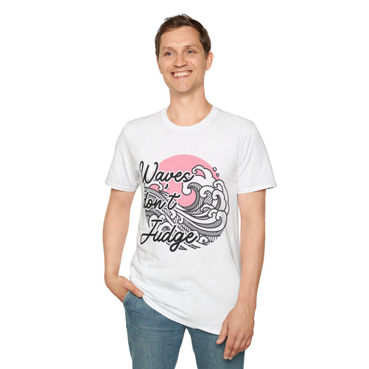Waves Don't Judge Unisex Softstyle T-Shirt - Relaxed Summer Vibe Tee