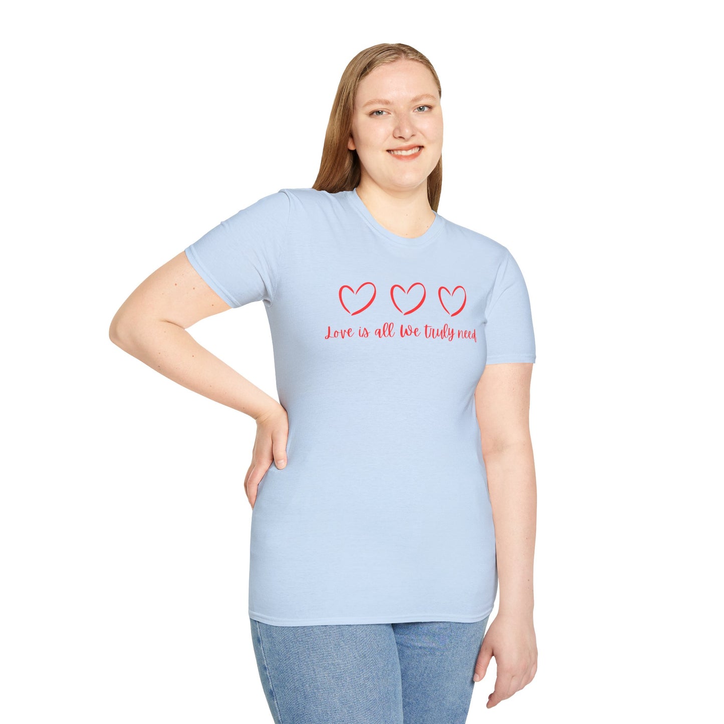 Love is All We Truly Need Heart Graphic Tee