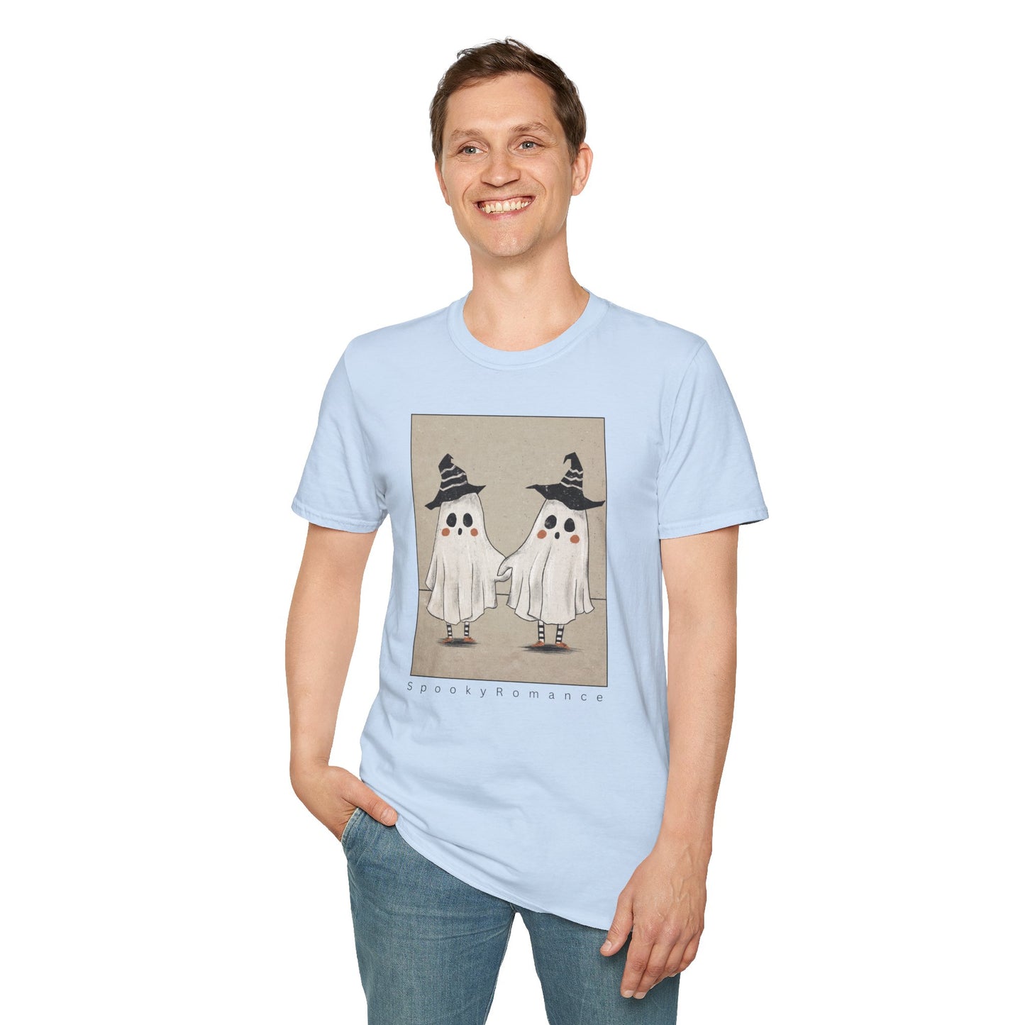 Spooky Romance Ghosts Together Unisex T-Shirt,