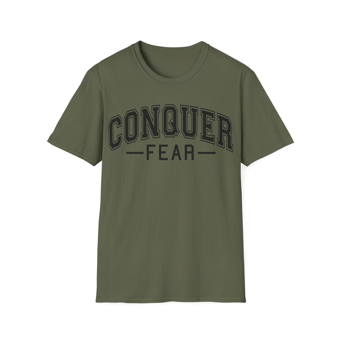 Conquer Fear T-Shirt — Motivational Graphic Tee for Courage & Confidence