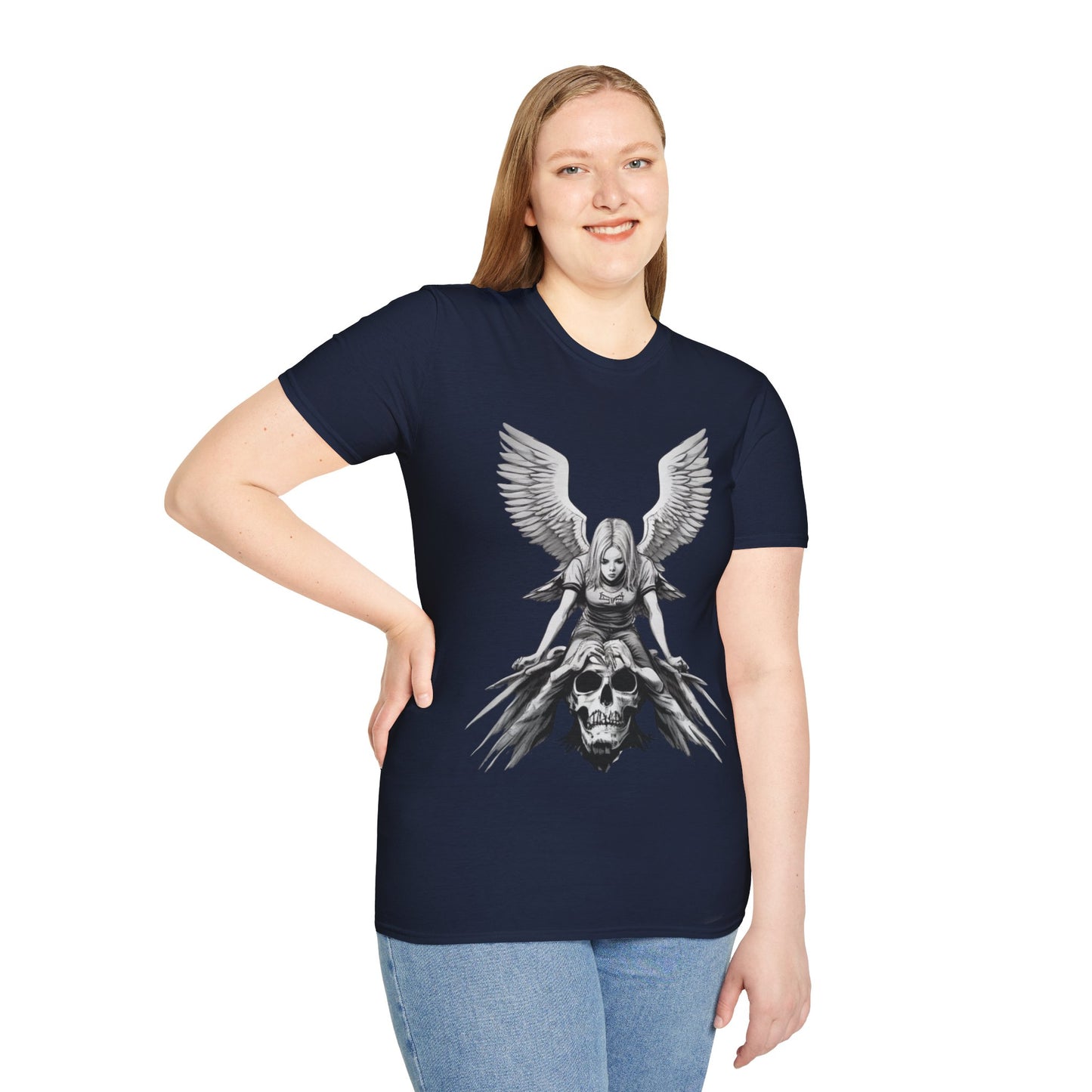 Angel & Demon Skull Graphic Unisex Tee