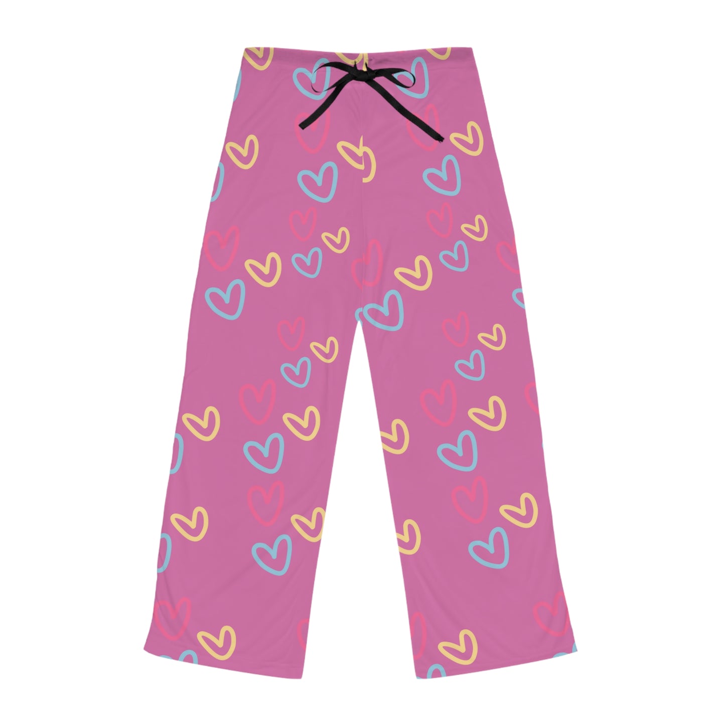 Hearts Love Print Pajama Pants