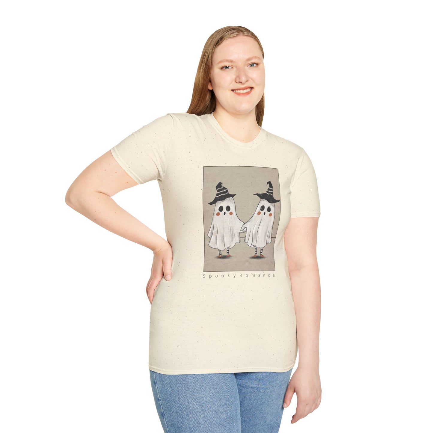 Spooky Romance Ghosts Together Unisex T-Shirt,