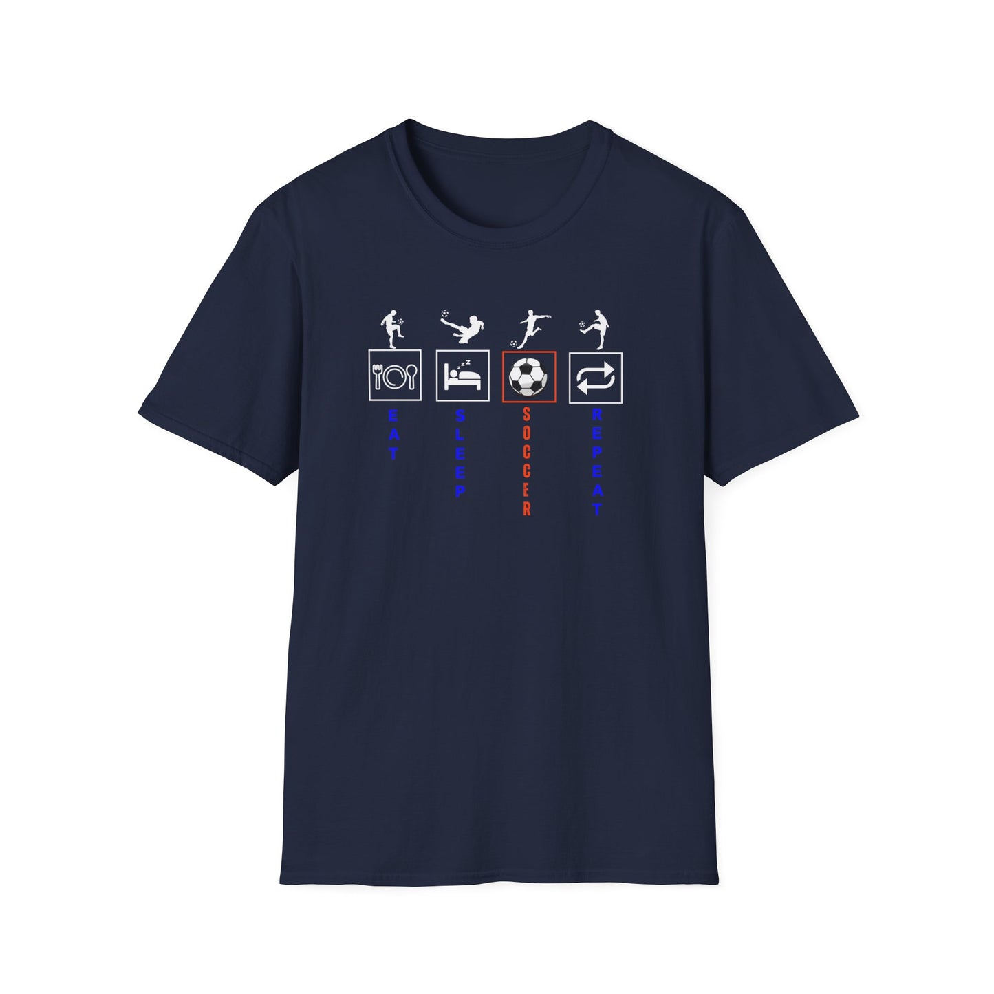 Eat Sleep Soccer Repeat Unisex Softstyle T-Shirt