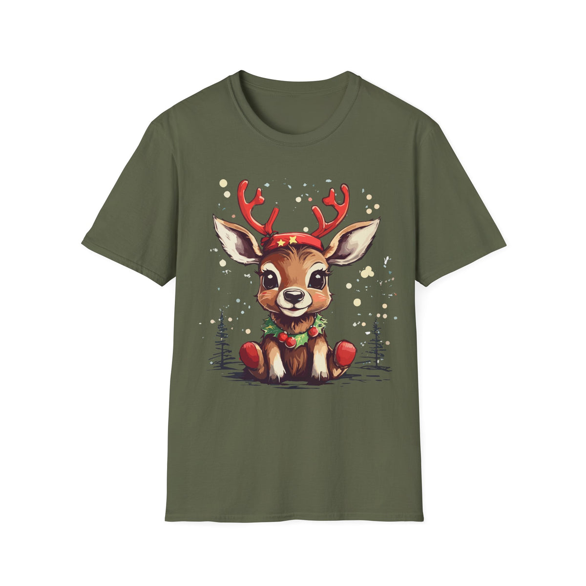 Cute Reindeer T-Shirt — Cute Christmas Deer Graphic Tee
