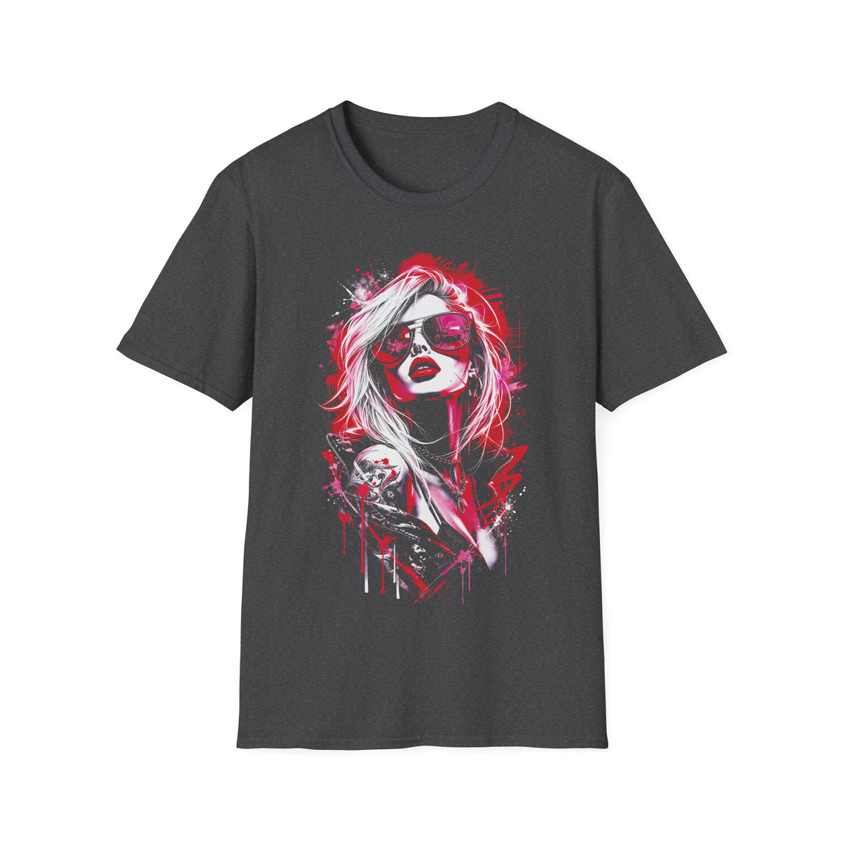 Gothic Red & White Portrait T-Shirt