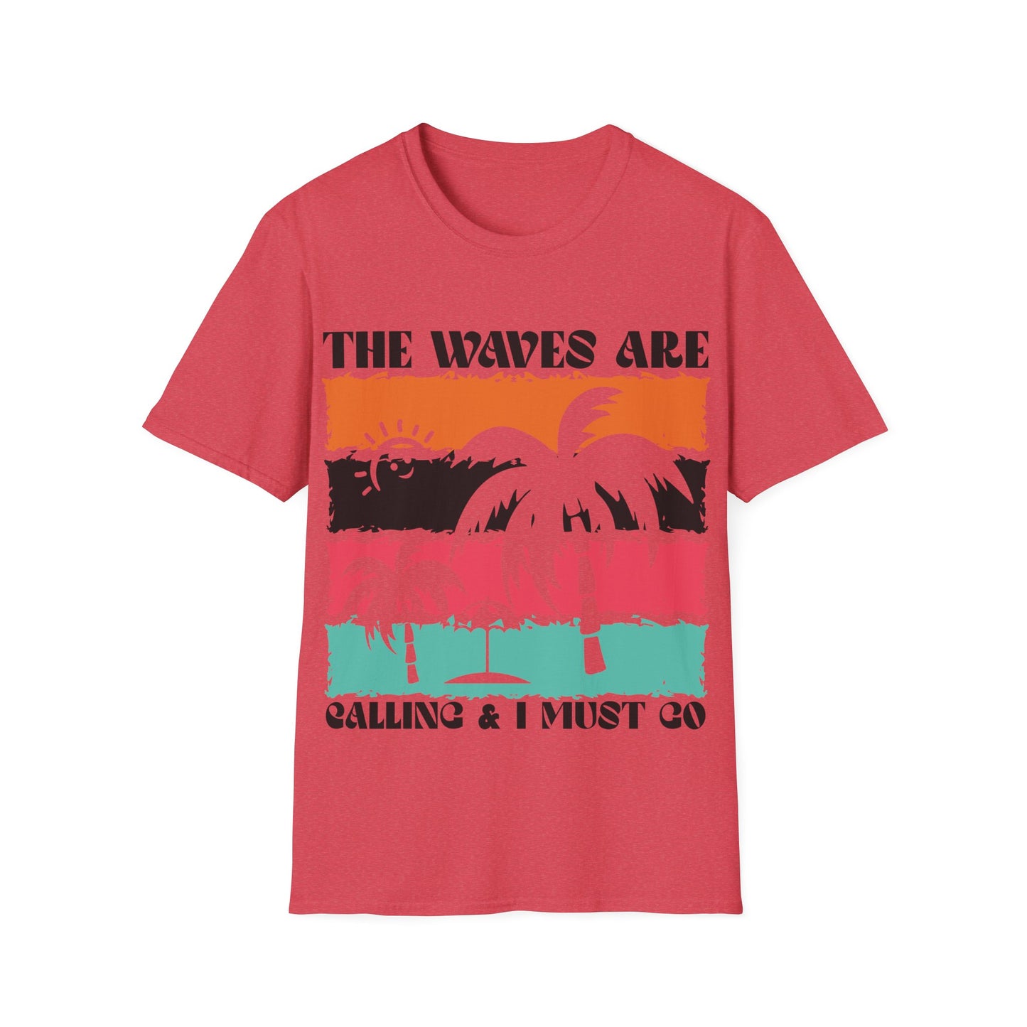 The Waves Are Calling T-Shirt – Retro Palm Beach Surf Tee