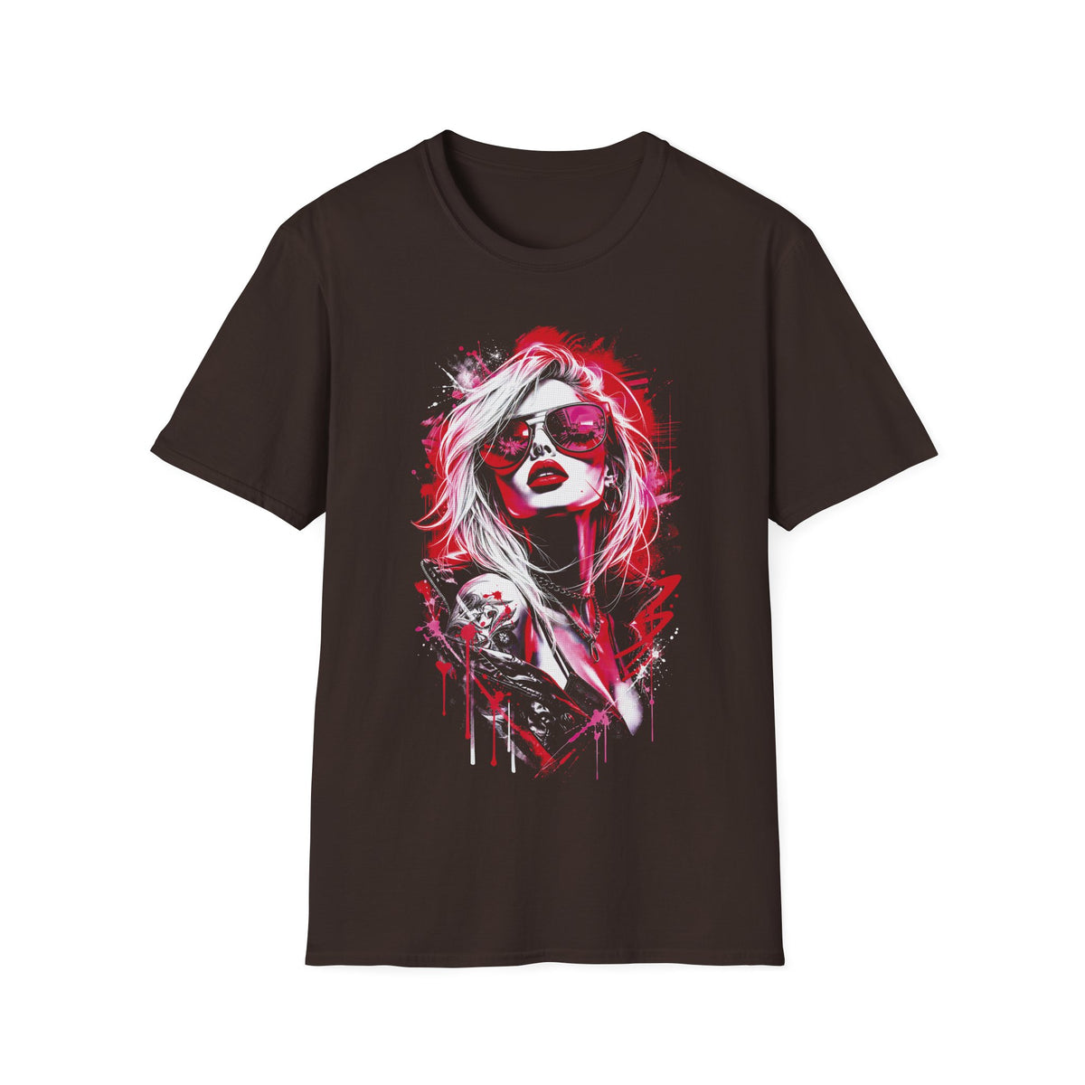 Gothic Red & White Portrait T-Shirt