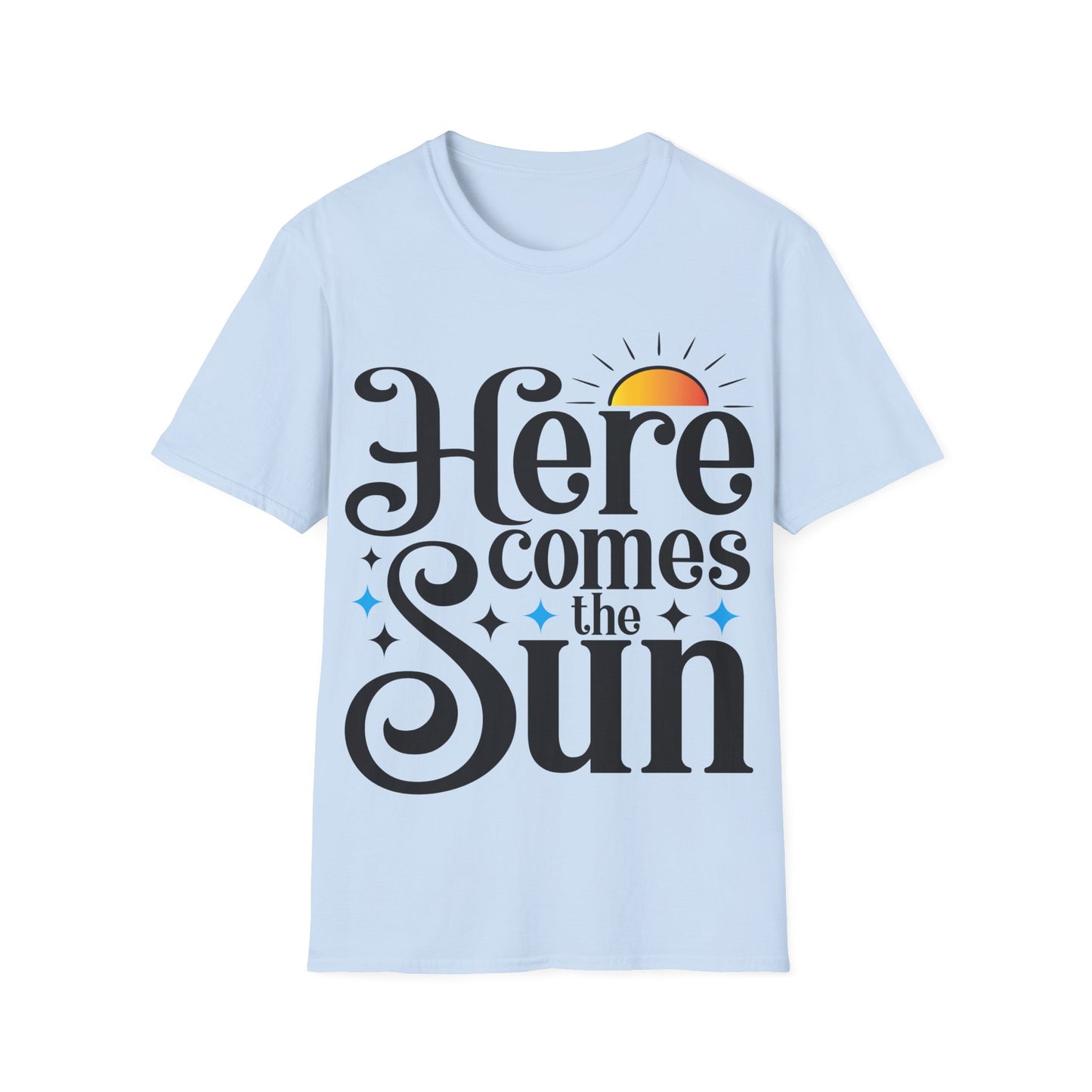 Here Comes the Sun T-Shirt — Retro Sunrise Graphic Tee