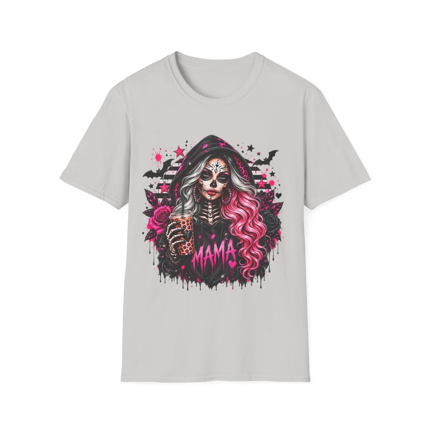 Dia de los Muertos Skull Girl T-Shirt — 'MAMA' Gothic Sugar Skull Tee