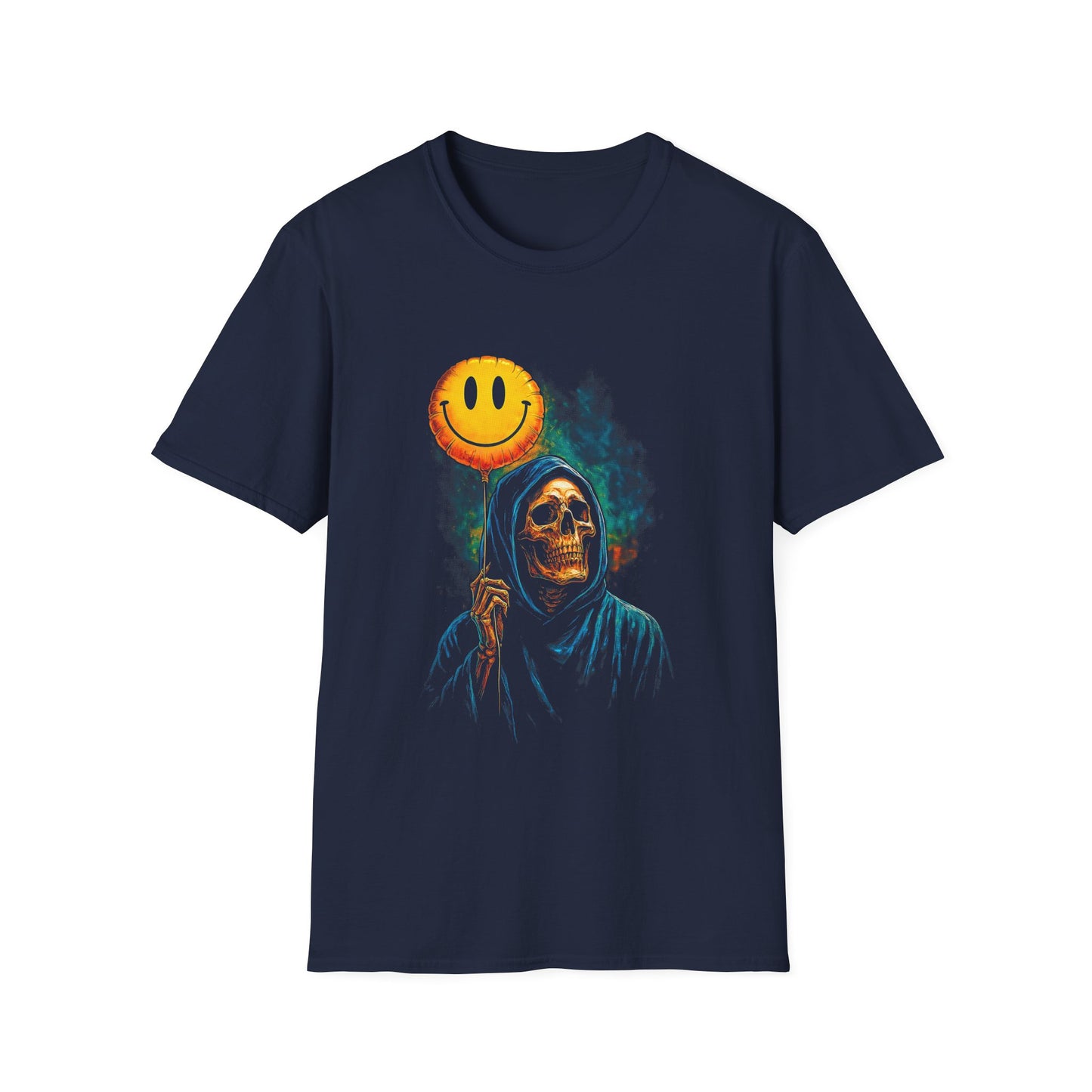 Grim Reaper Holding Smiley Balloon T-Shirt