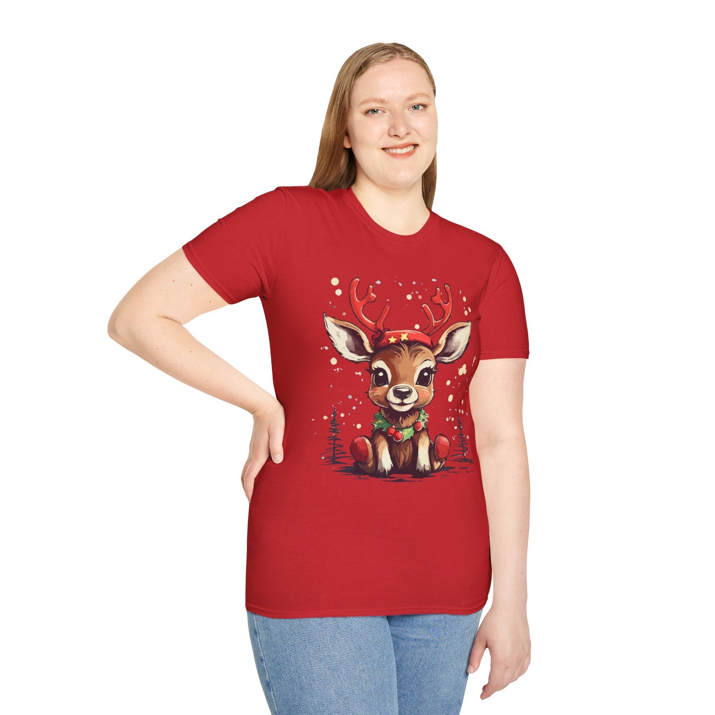 Cute Christmas Deer Holiday Cheer Tee