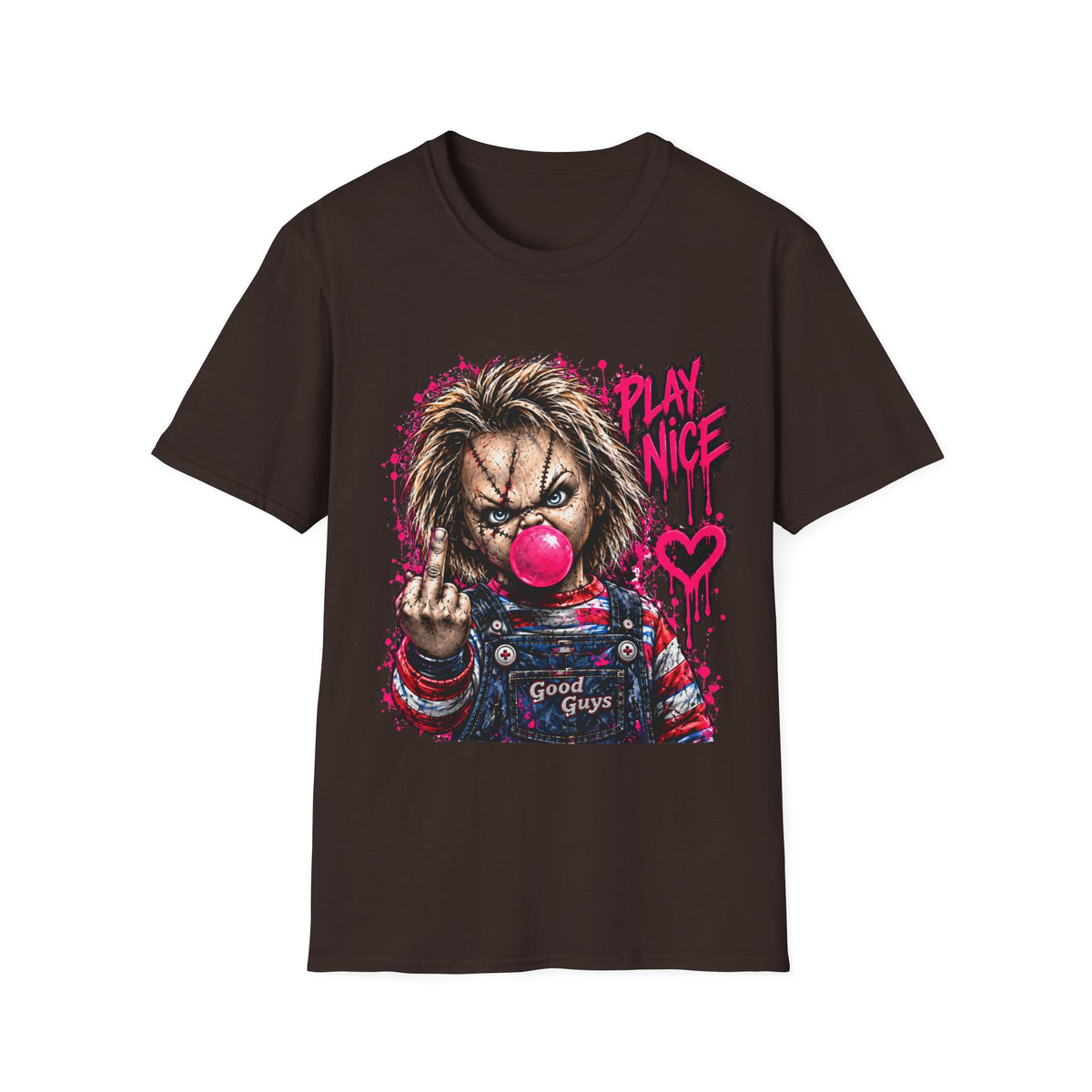 Good Guy  “Play Nice” Horror Graphic T-Shirt