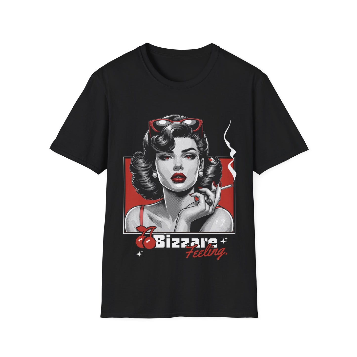 Retro Pin-Up Tee — "Bizarre Feeling" Graphic T-Shirt