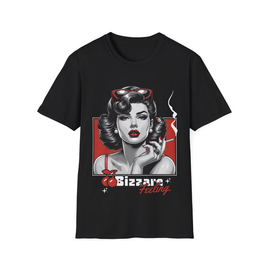 Retro Pin-Up Tee — "Bizarre Feeling" Graphic T-Shirt