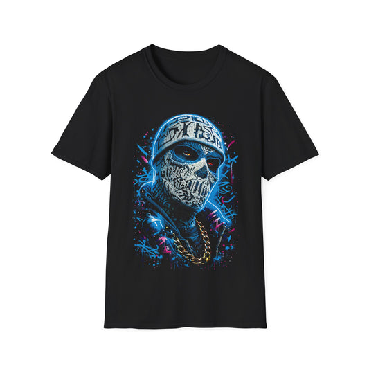 Masked Streetwear Graffiti T-Shirt