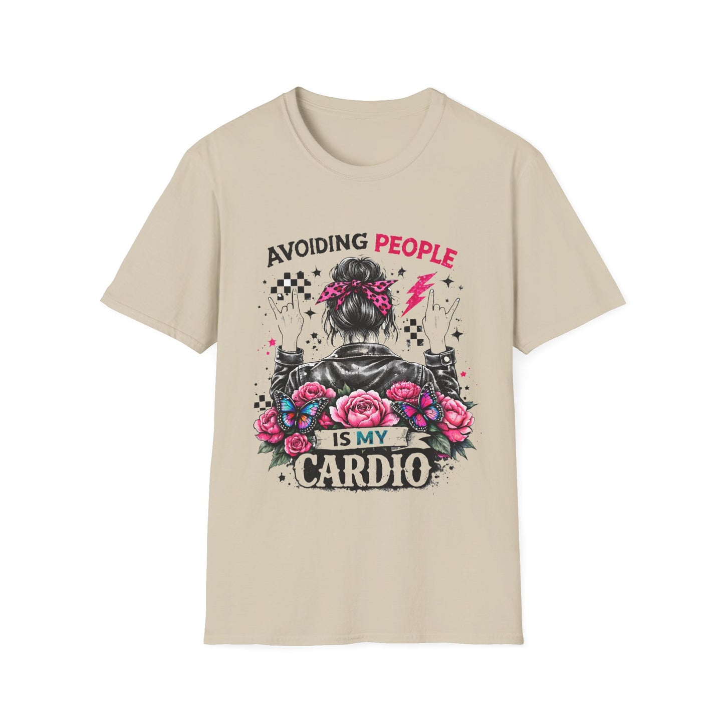 Avoiding People Is My Cardio T-Shirt – Funny Introvert Graphic Tee