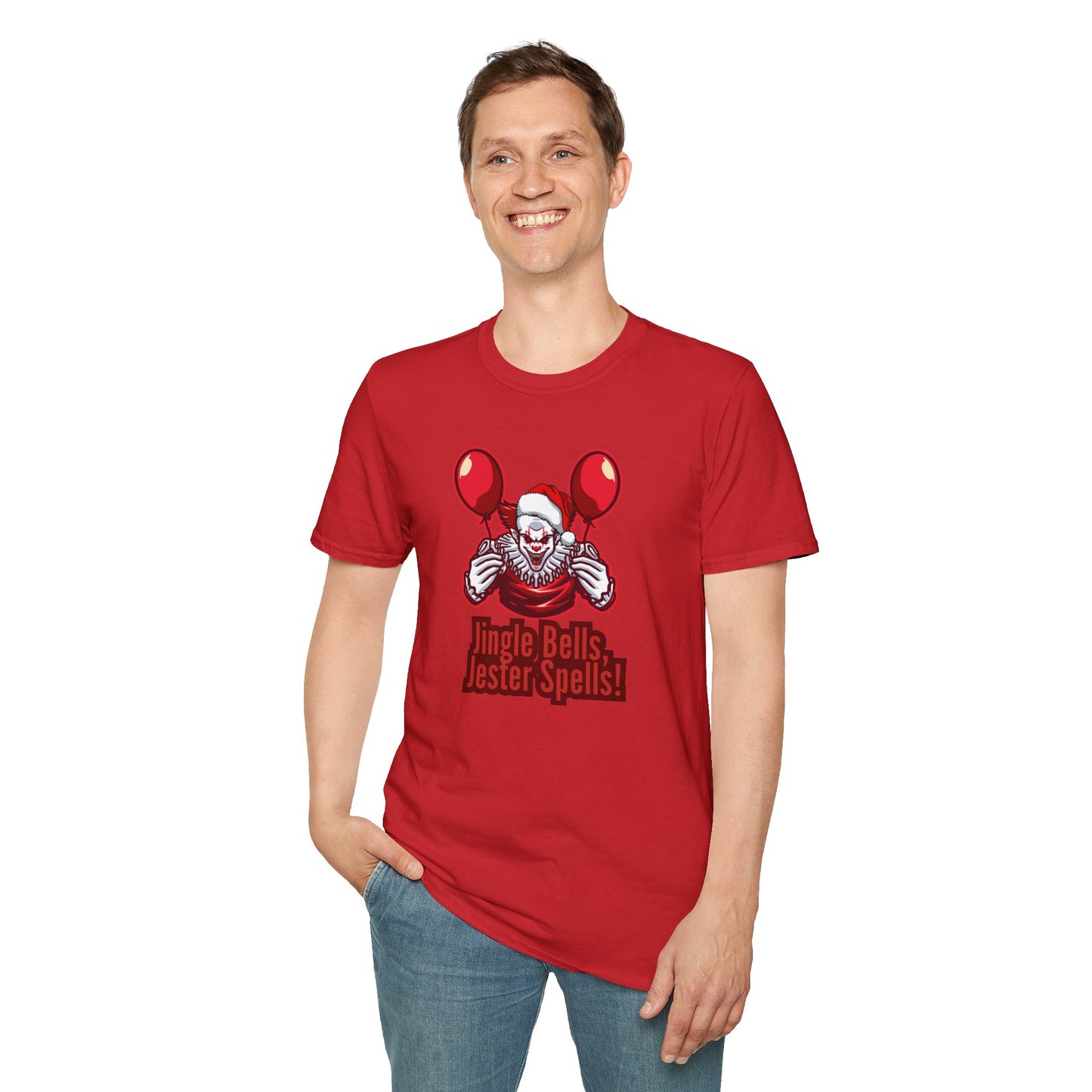 Evil Clown Christmas Jingle Bells, Jester Spells  Unisex Shirt