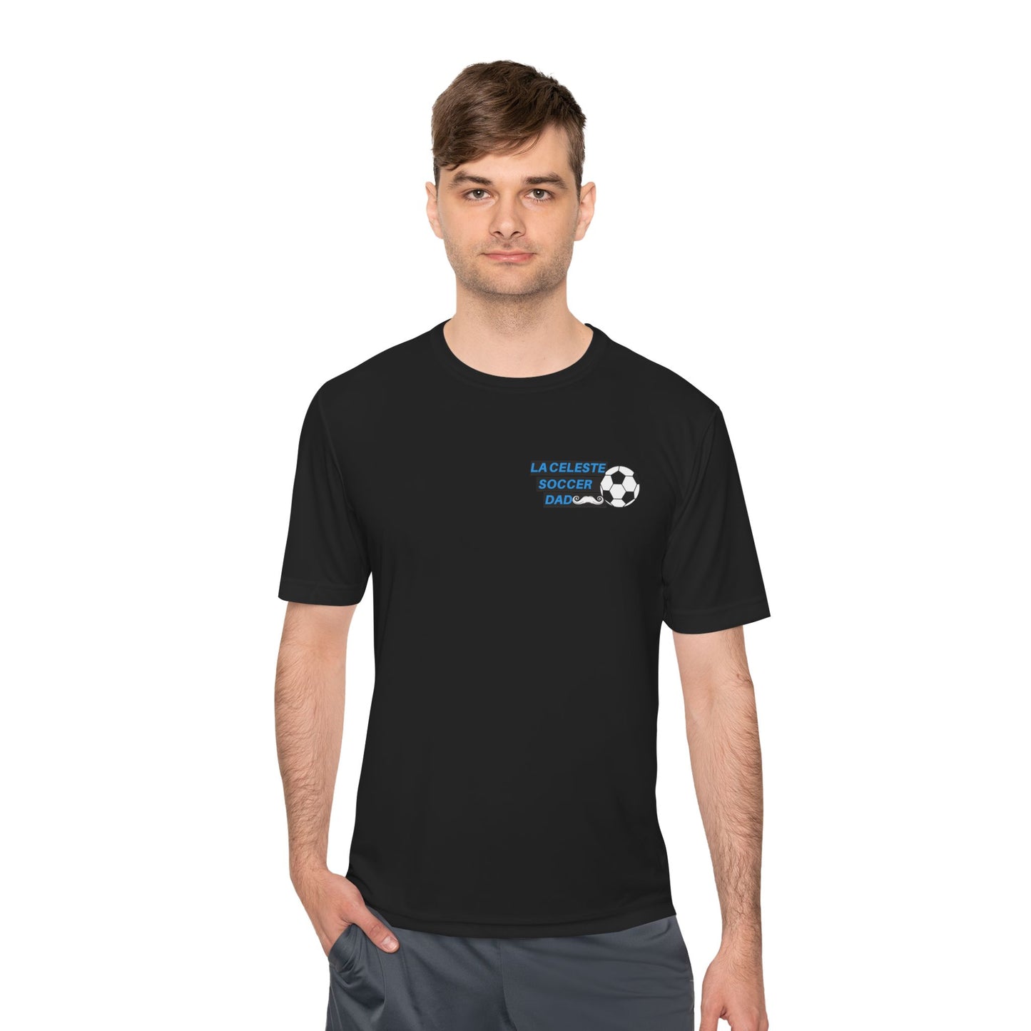 La Celeste S.C. Dad Tee — Moisture‑Wicking Soccer Shirt