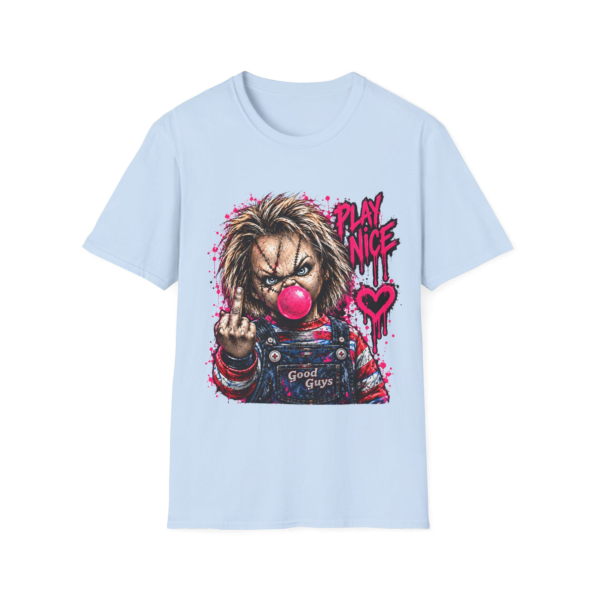 Good Guy  “Play Nice” Horror Graphic T-Shirt