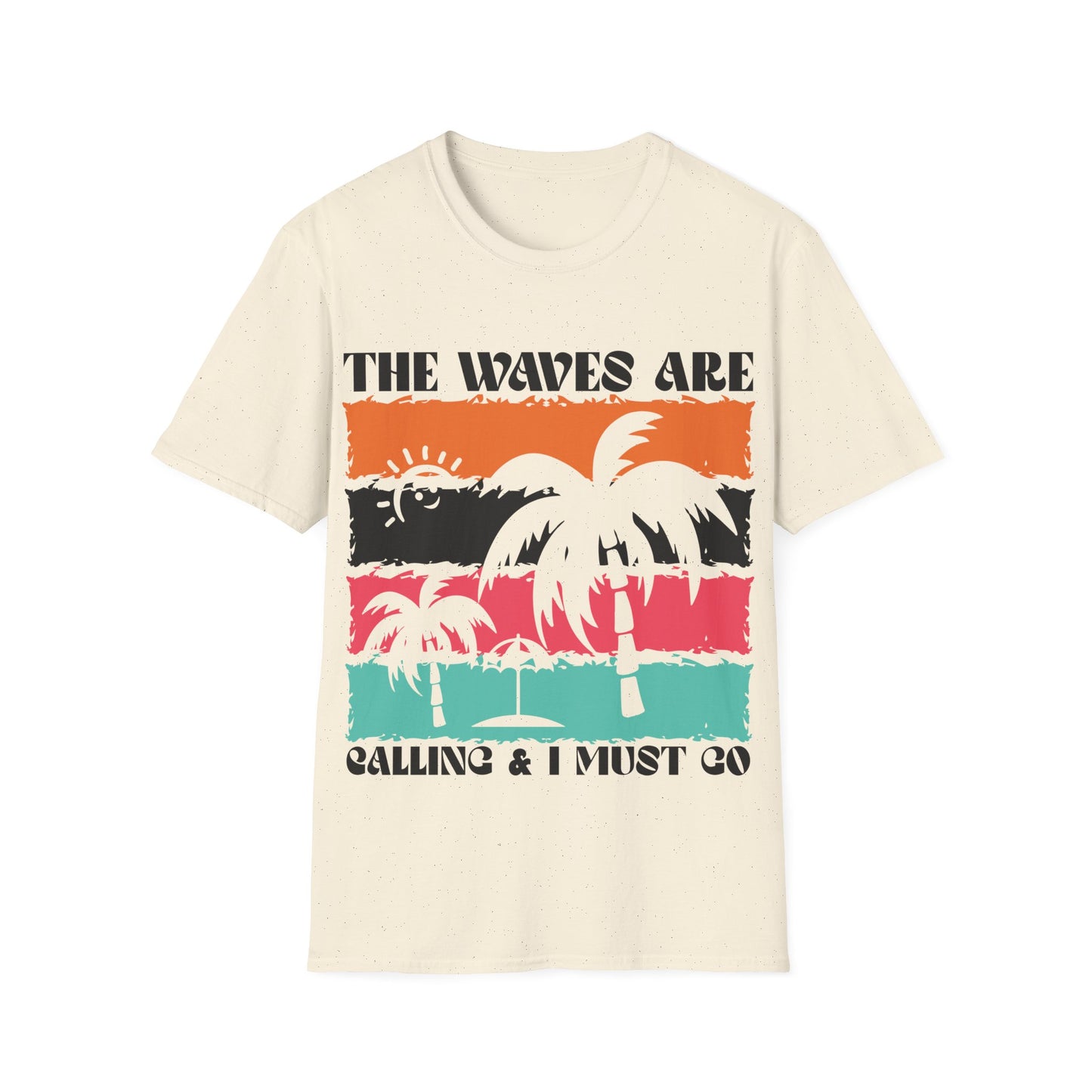 The Waves Are Calling T-Shirt – Retro Palm Beach Surf Tee