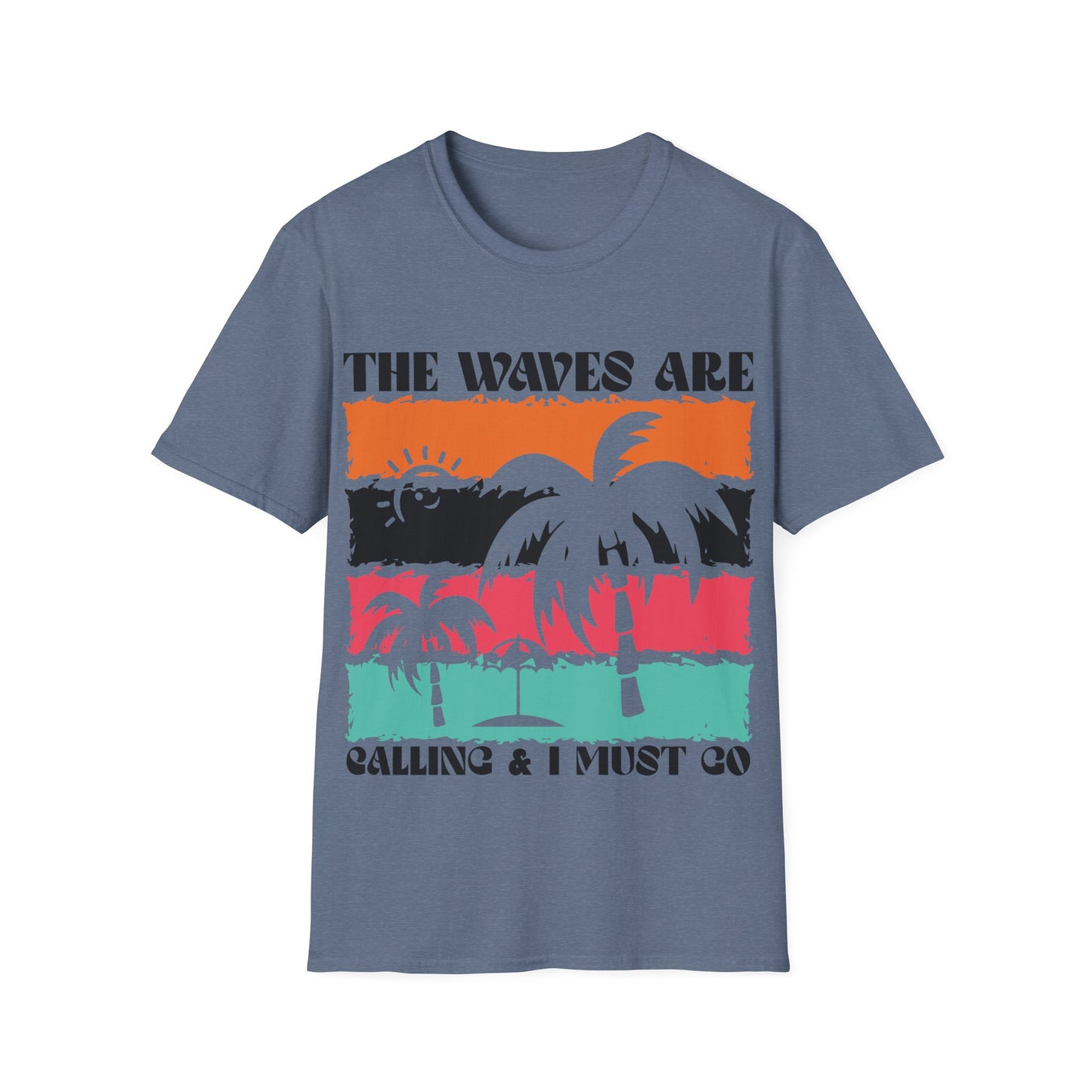 The Waves Are Calling T-Shirt – Retro Palm Beach Surf Tee