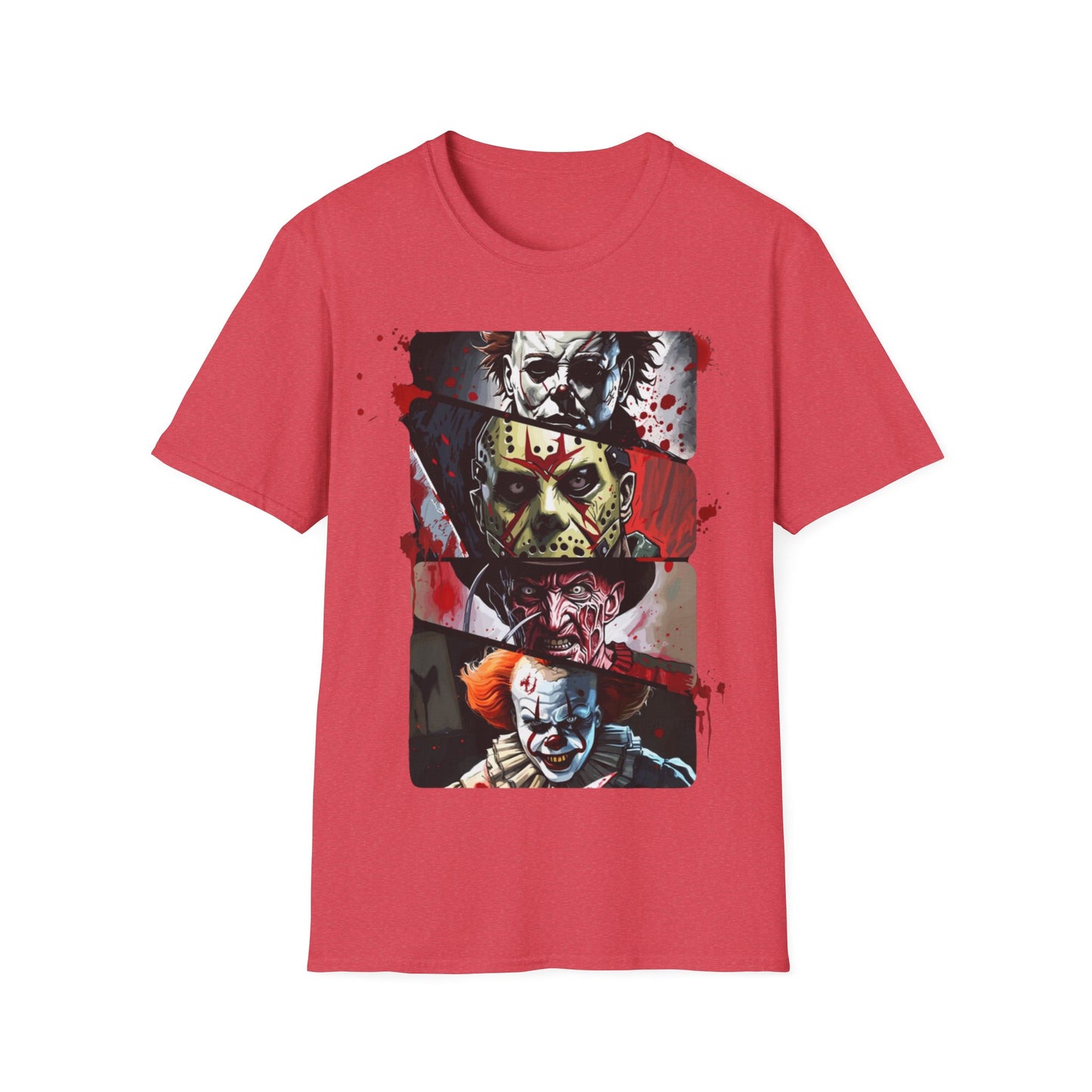 Horror Icons Split-Panel T-Shirt — Graphic Tee