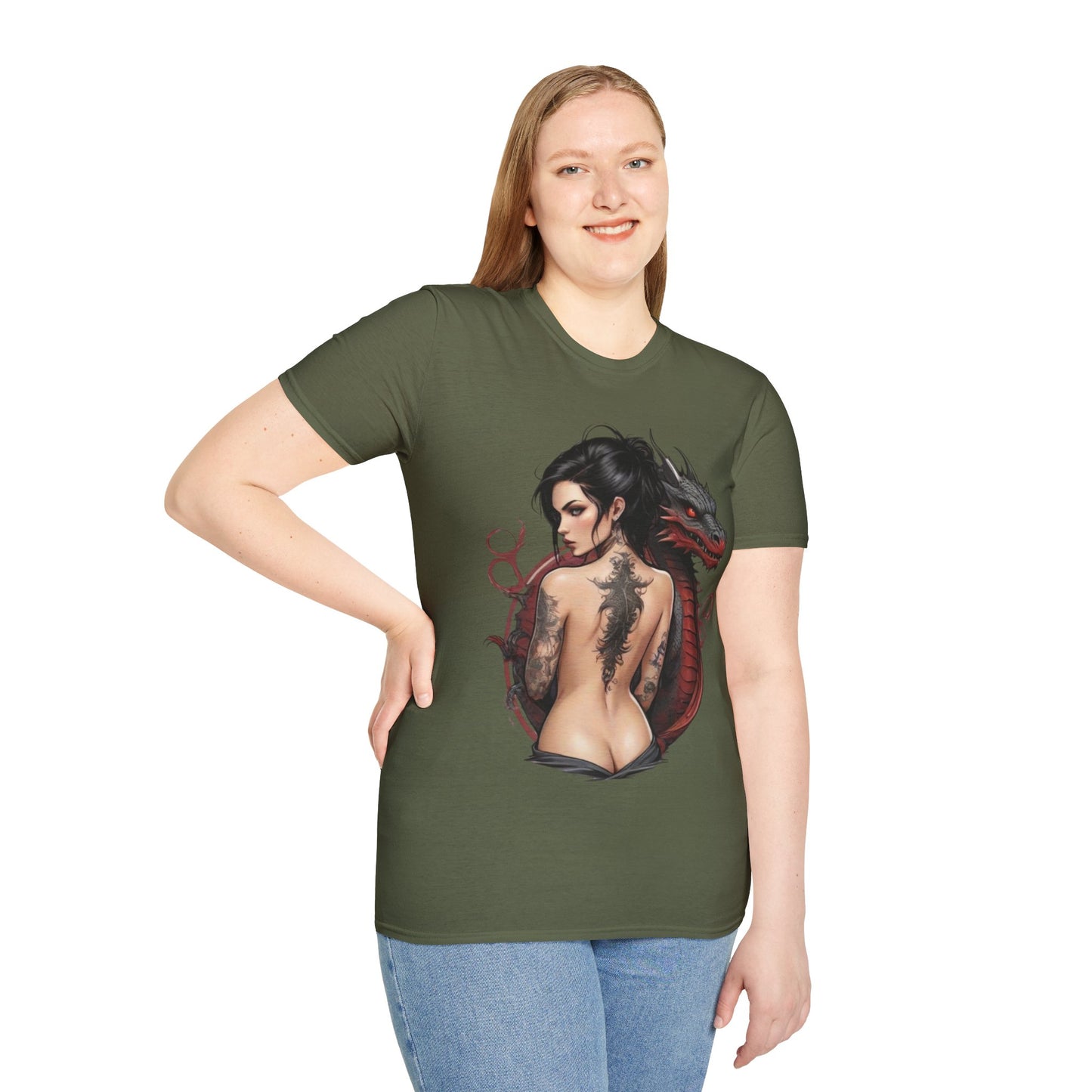 Mythical Bonds Dragon & Woman Unisex Tee