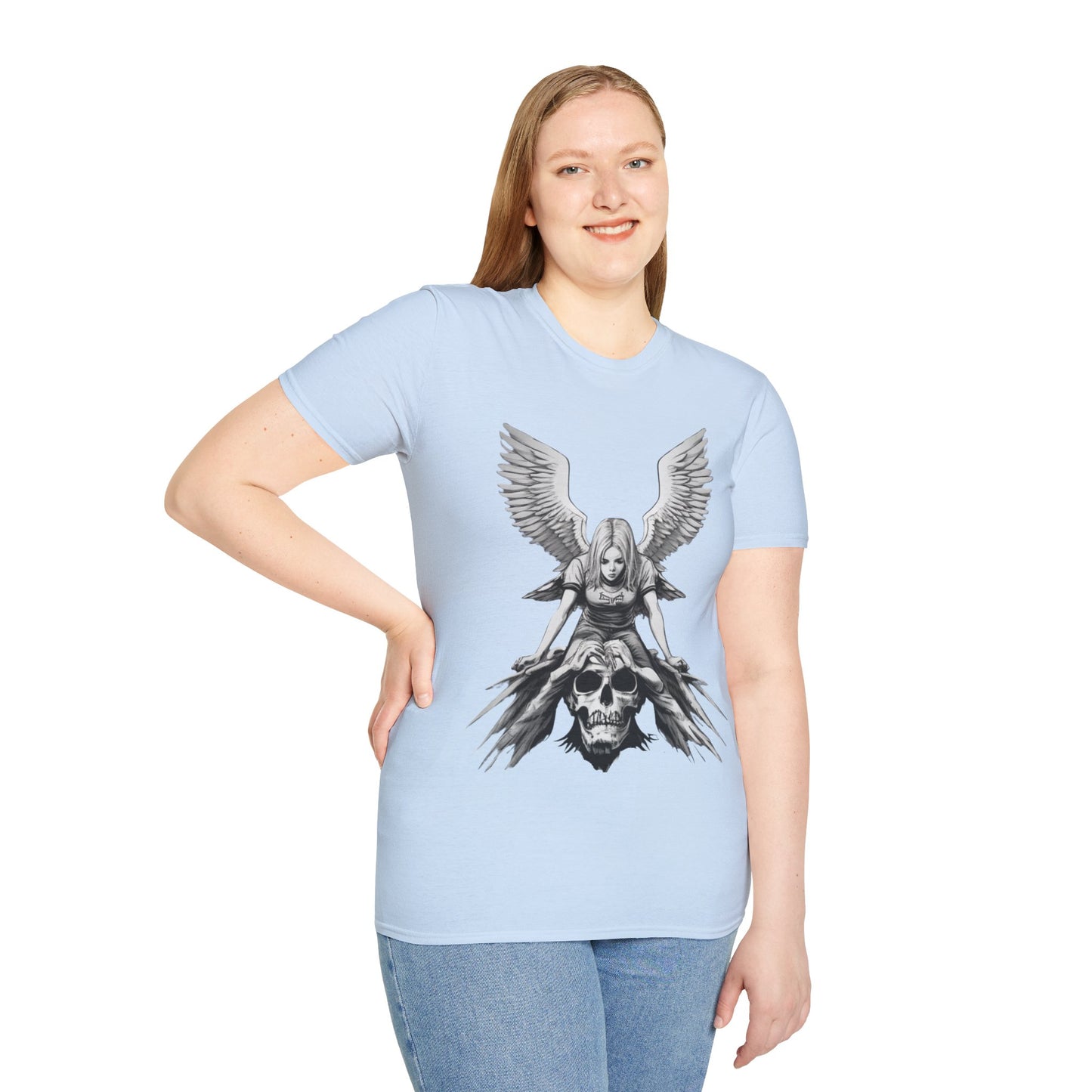 Angel & Demon Skull Graphic Unisex Tee