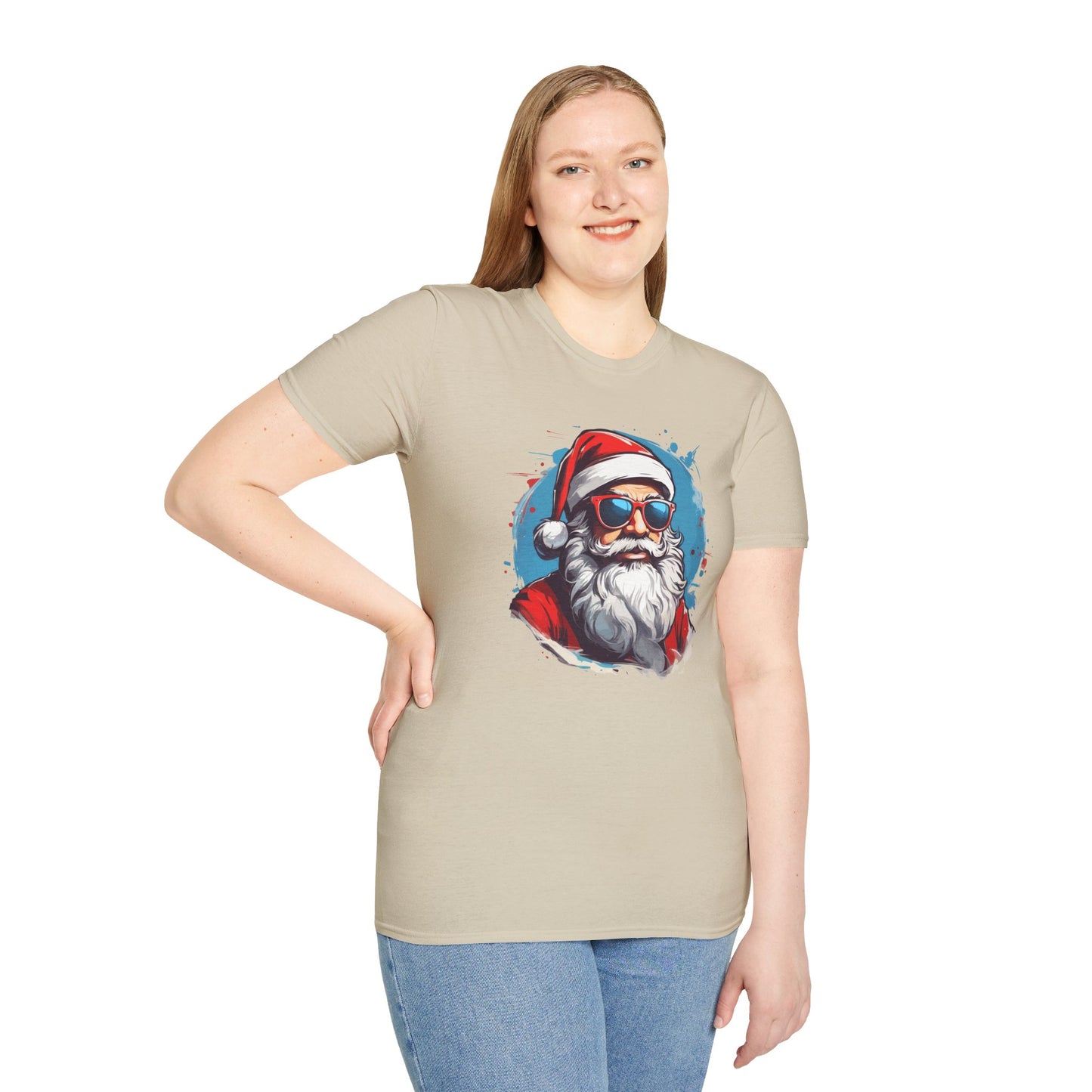 Cool Santa Sunglasses Graphic Unisex Tee