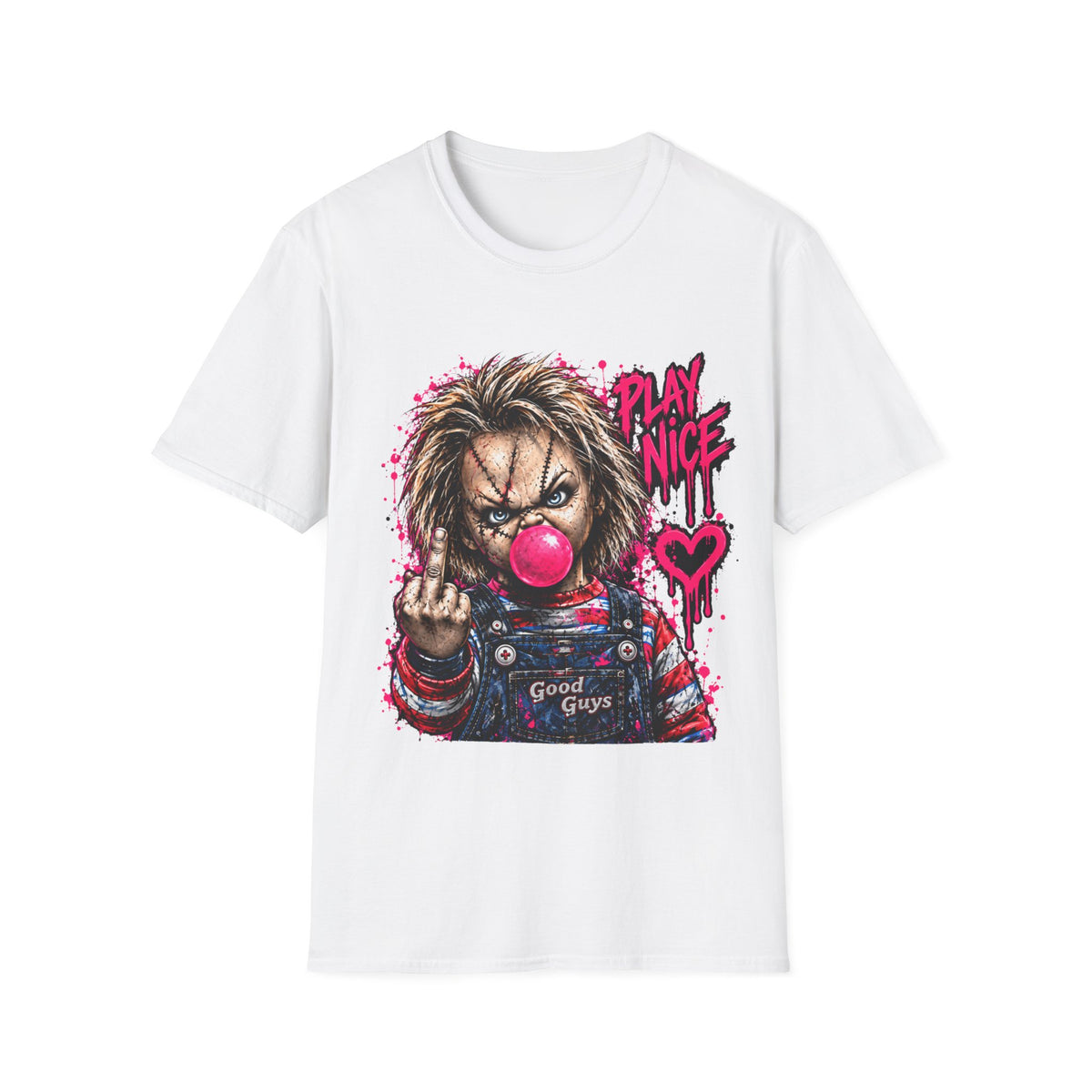 Good Guy  “Play Nice” Horror Graphic T-Shirt