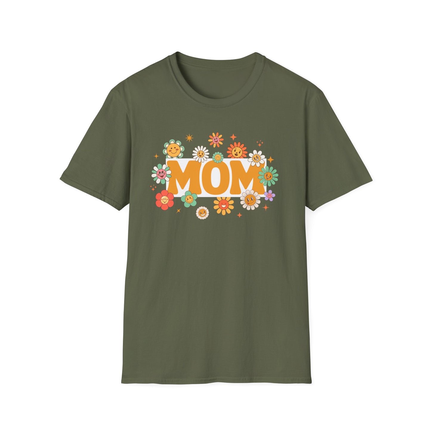 Flower Power Mom T-Shirt | Softstyle Tee for Mother's Day & Every Day