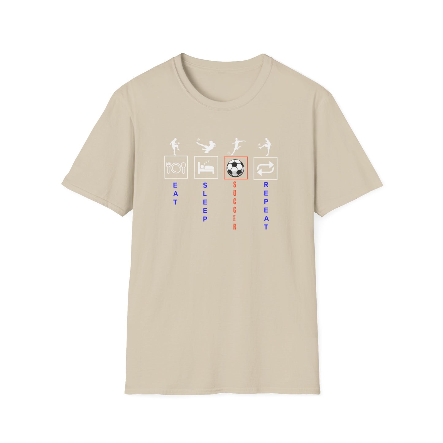 Eat Sleep Soccer Repeat Unisex Softstyle T-Shirt