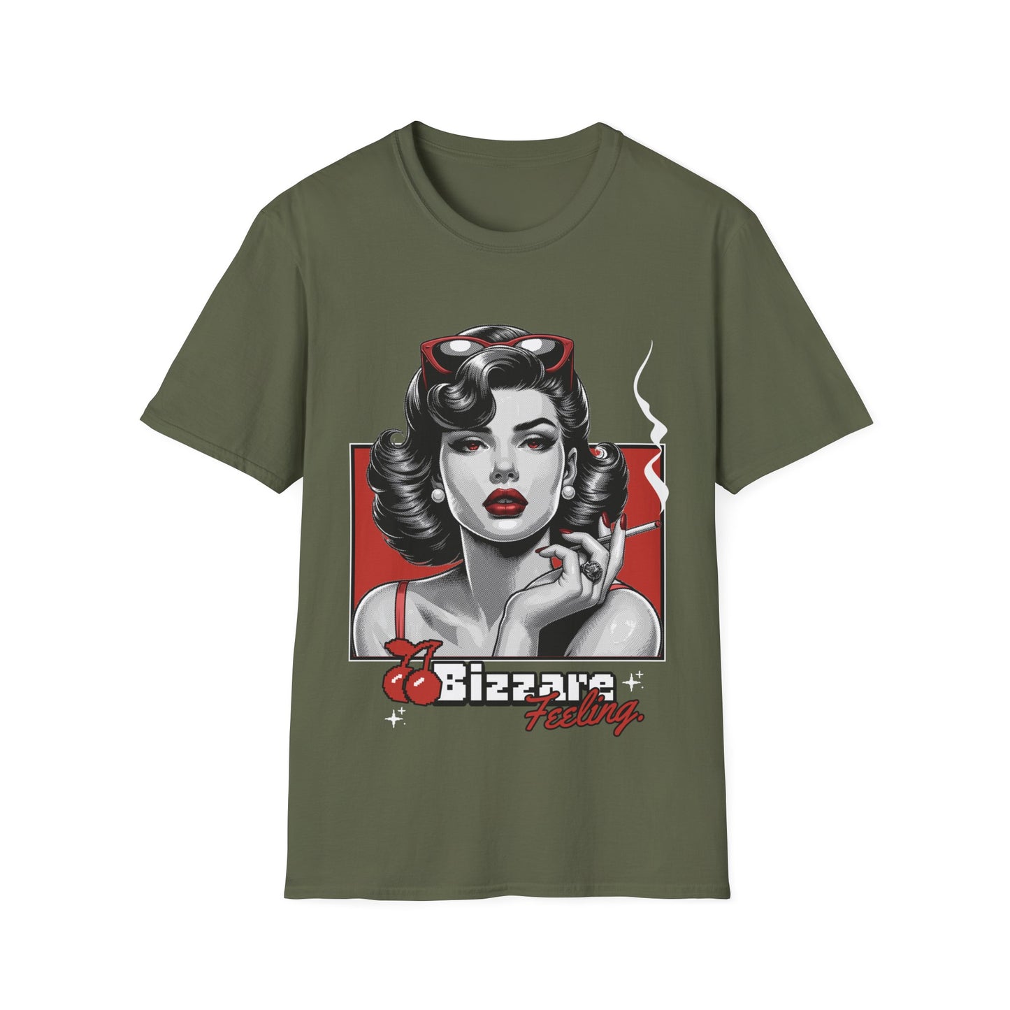 Retro Pin-Up Tee — "Bizarre Feeling" Graphic T-Shirt