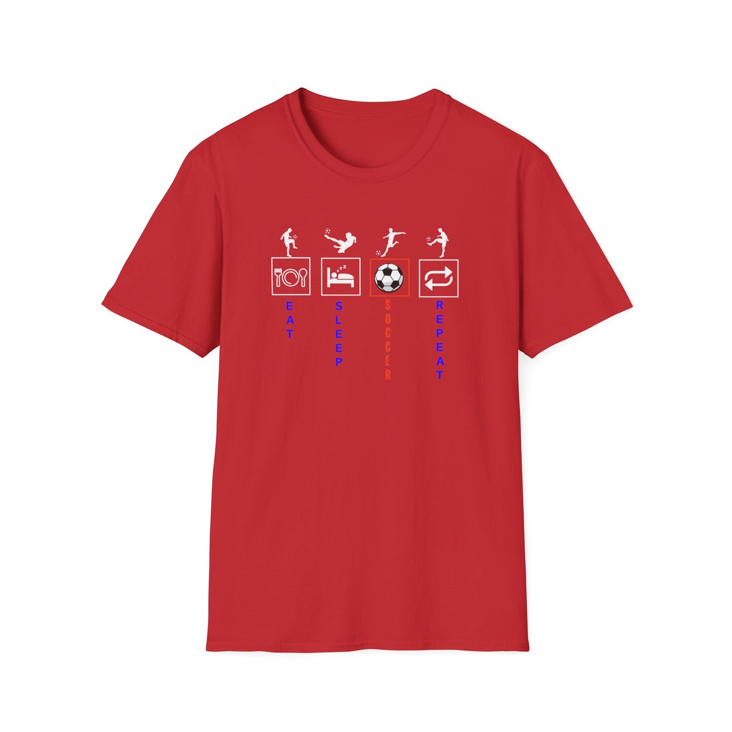 Eat Sleep Soccer Repeat Unisex Softstyle T-Shirt